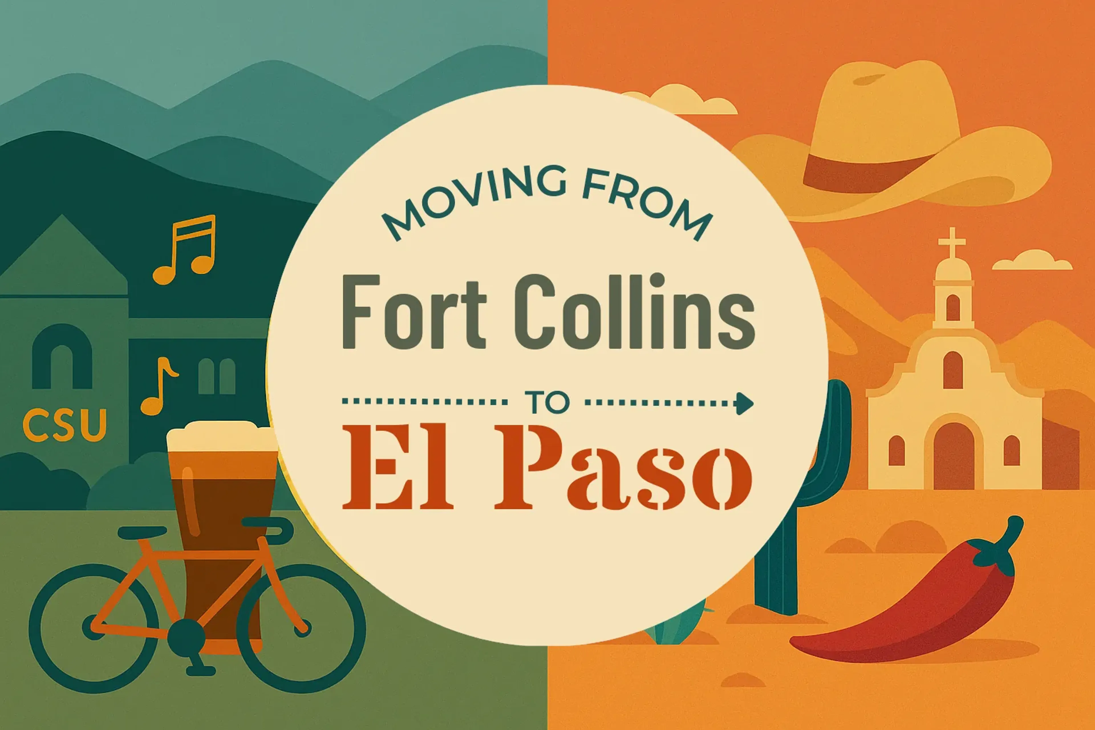 Side-by-side comparison of Fort Collins to El Paso moving companies
