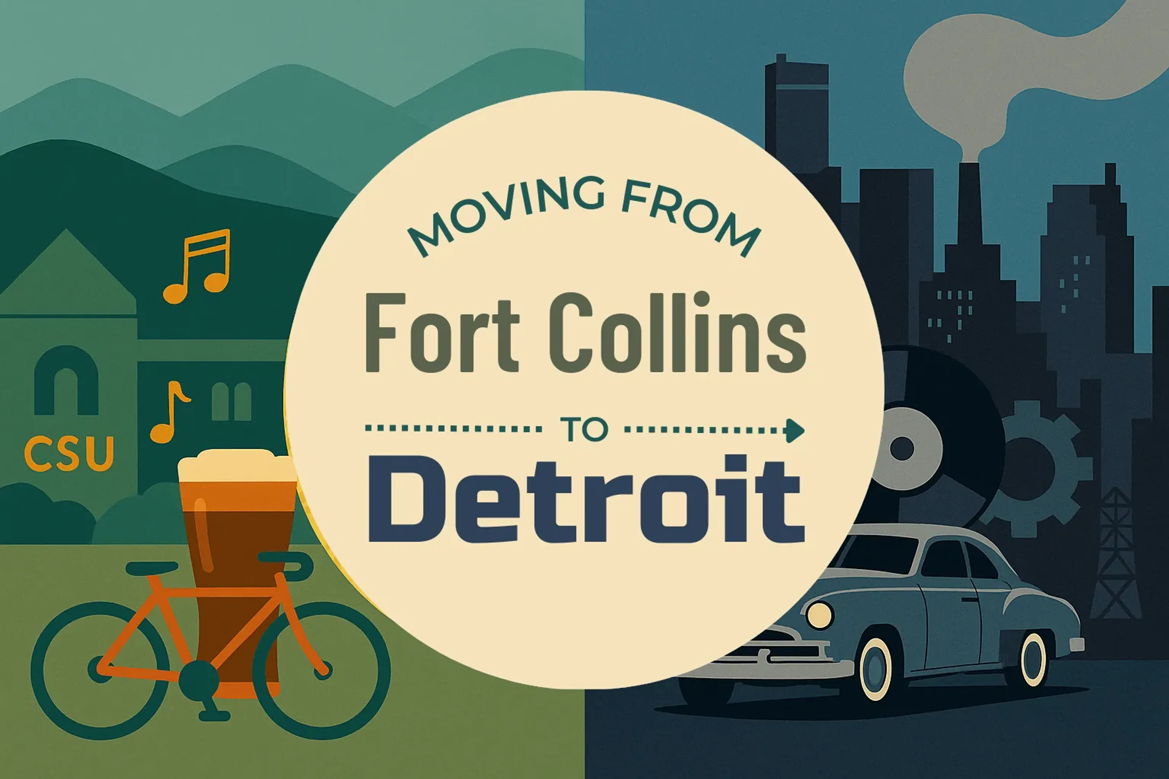 Side-by-side comparison of Fort Collins to Detroit moving companies
