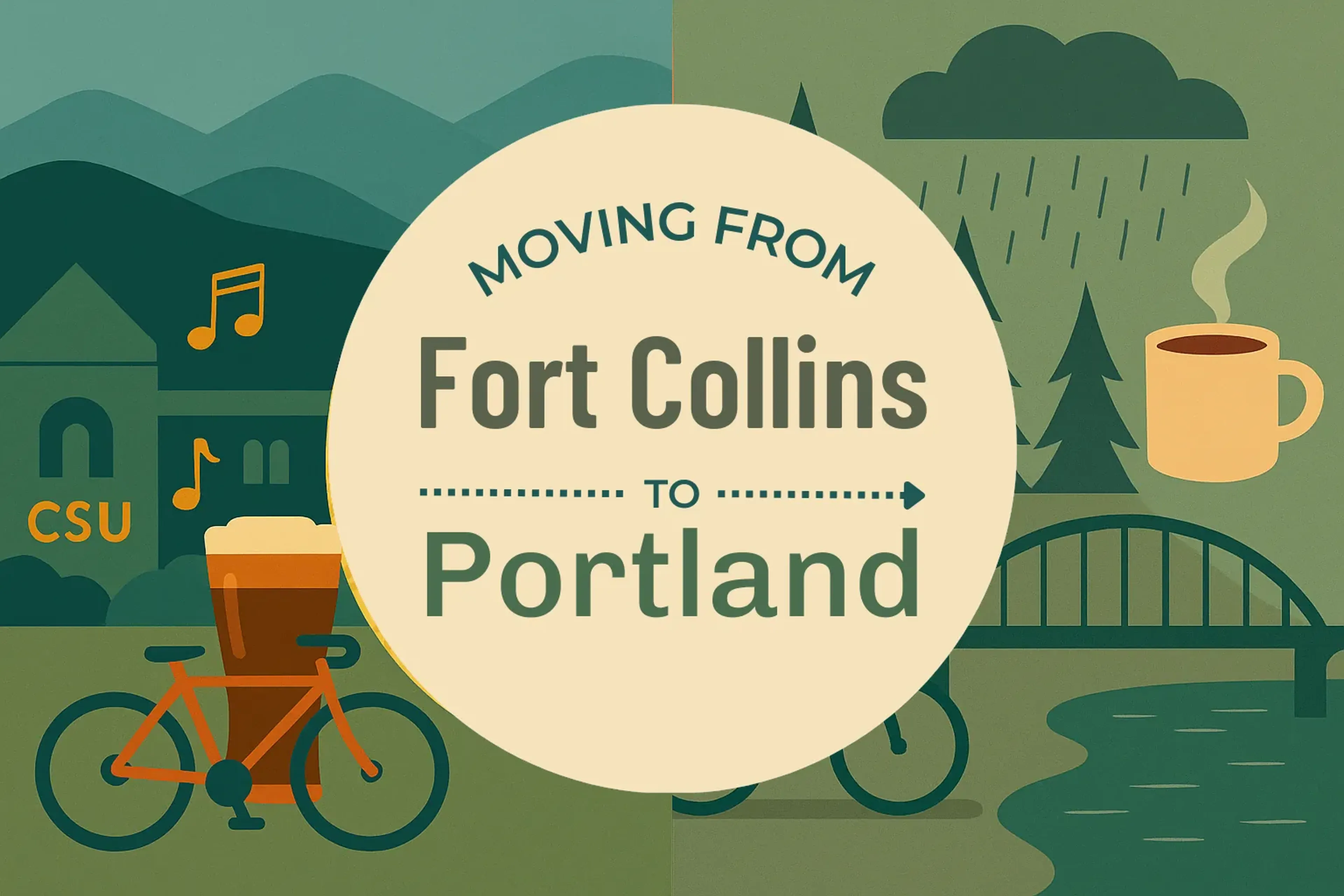 Side-by-side comparison of Fort Collins to Portland moving companies