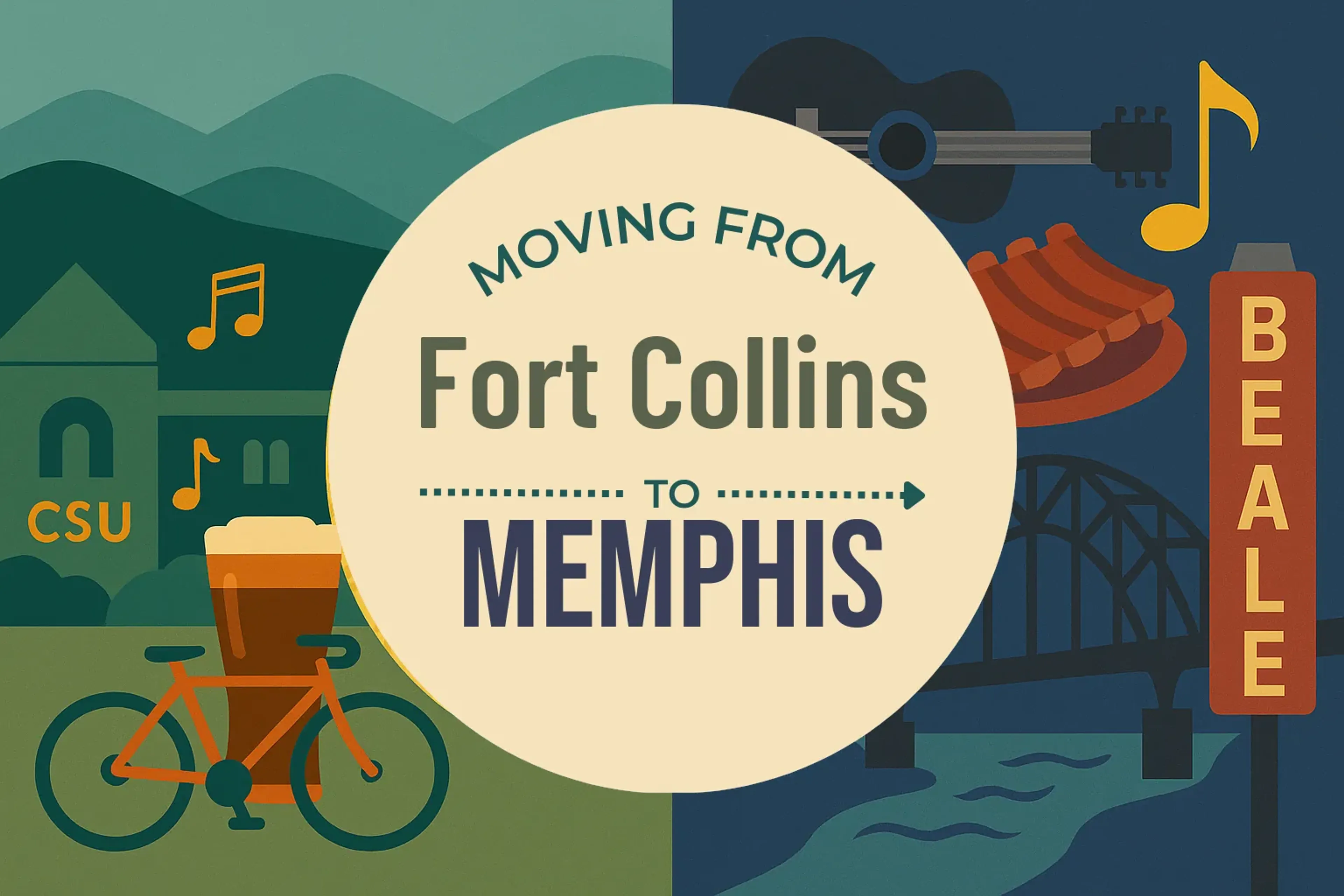 Side-by-side comparison of Fort Collins to Memphis moving companies