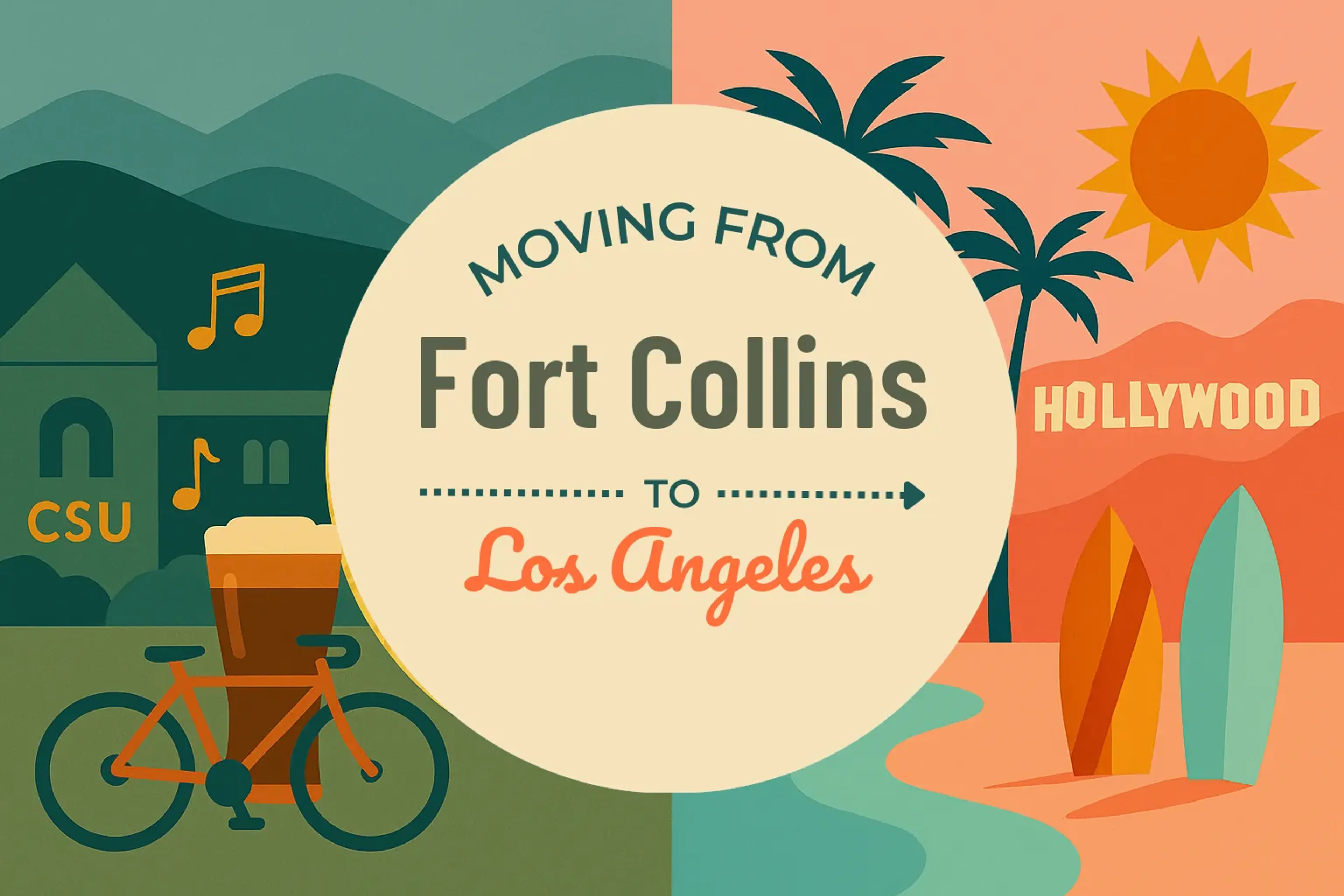 Side-by-side comparison of Fort Collins to Los Angeles moving companies