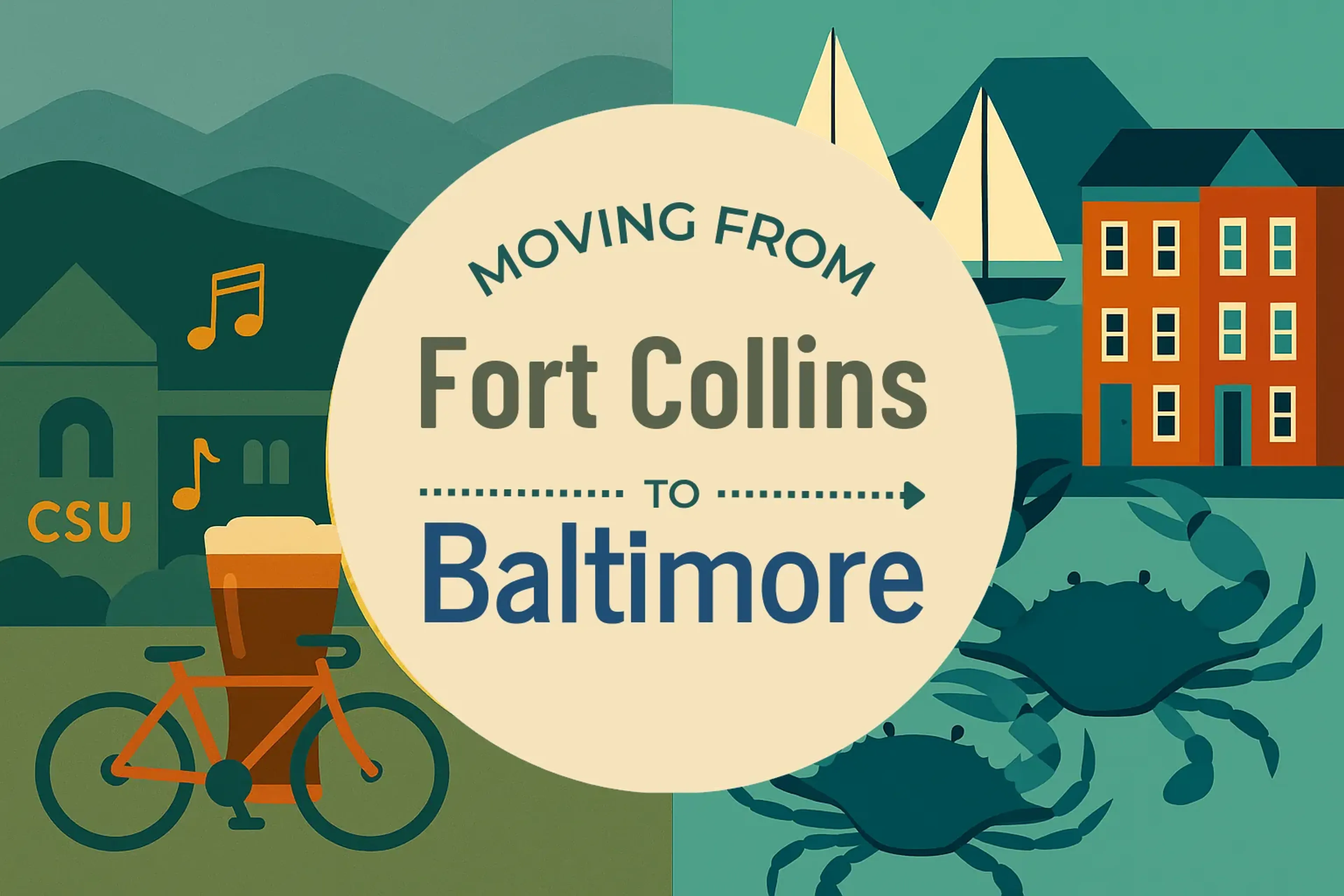 Side-by-side comparison of Fort Collins to Baltimore moving companies