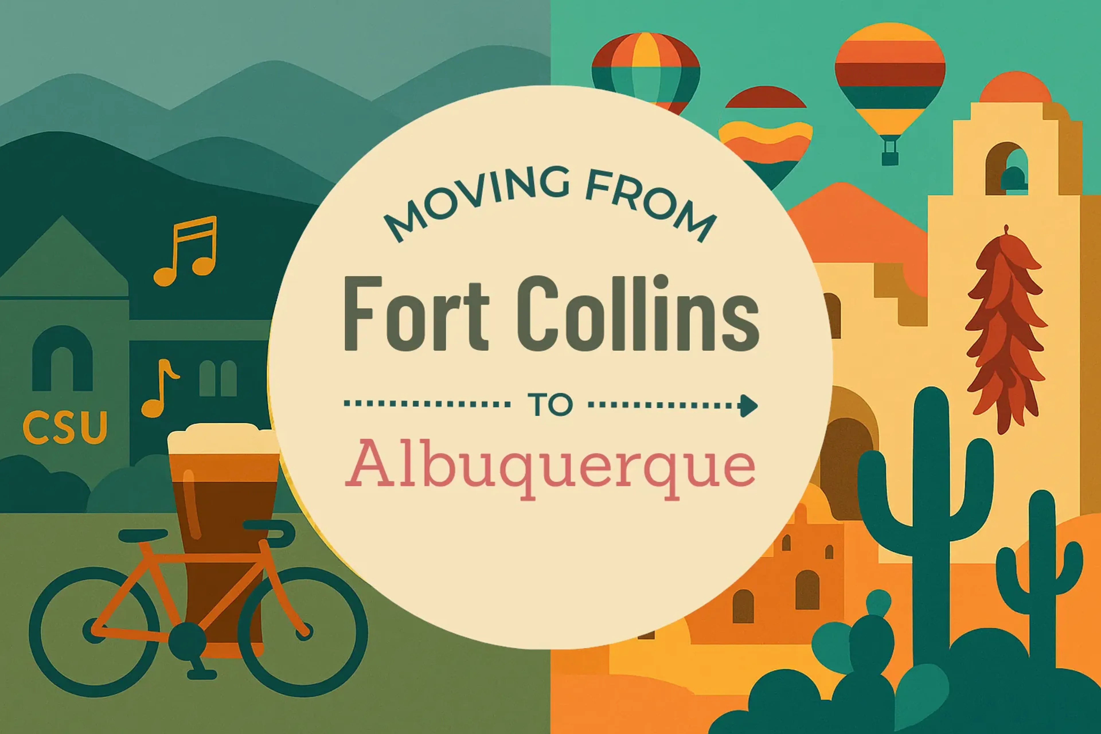 Side-by-side comparison of Fort Collins to Albuquerque moving companies