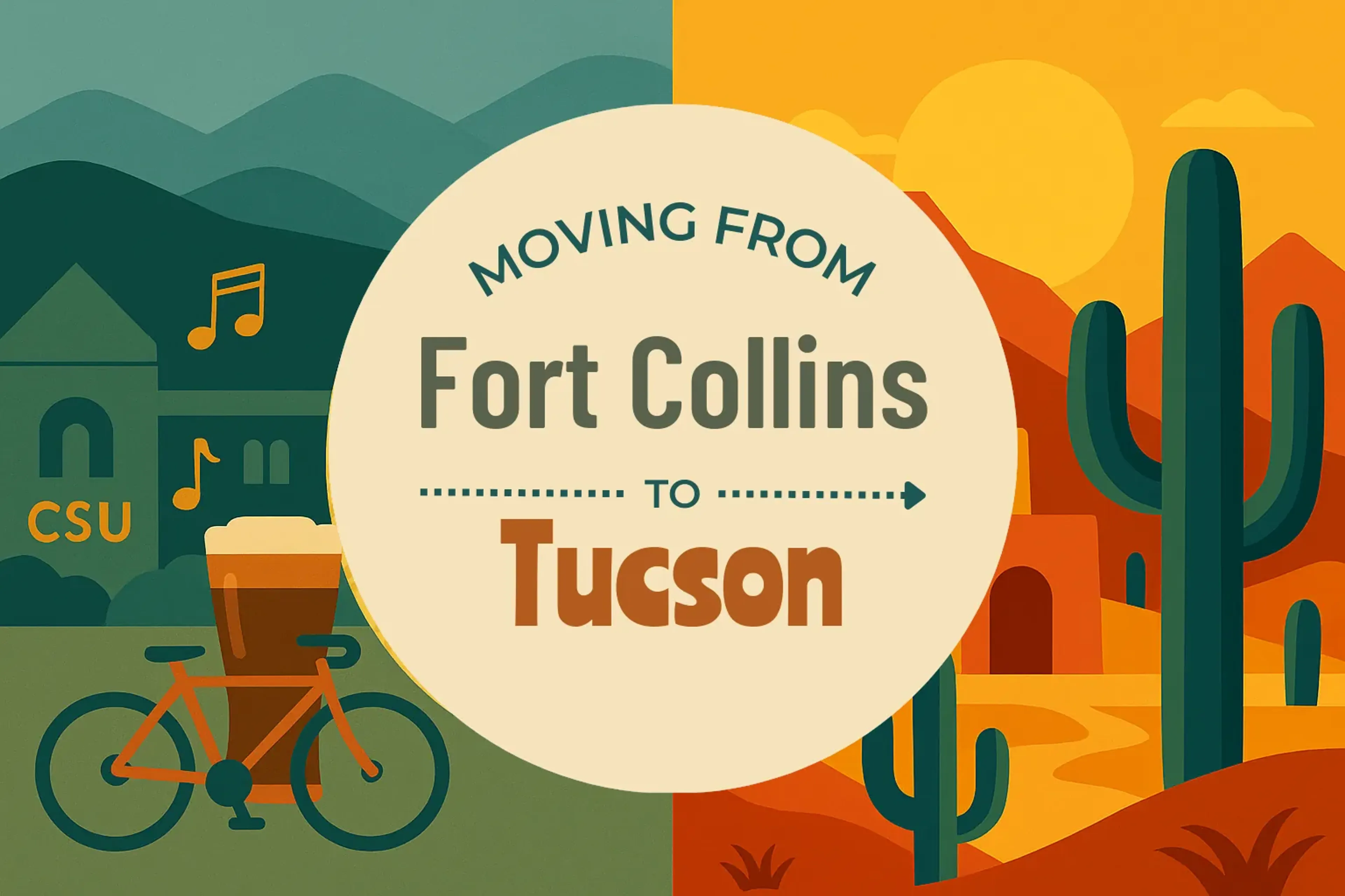 Side-by-side comparison of Fort Collins to Tucson moving companies