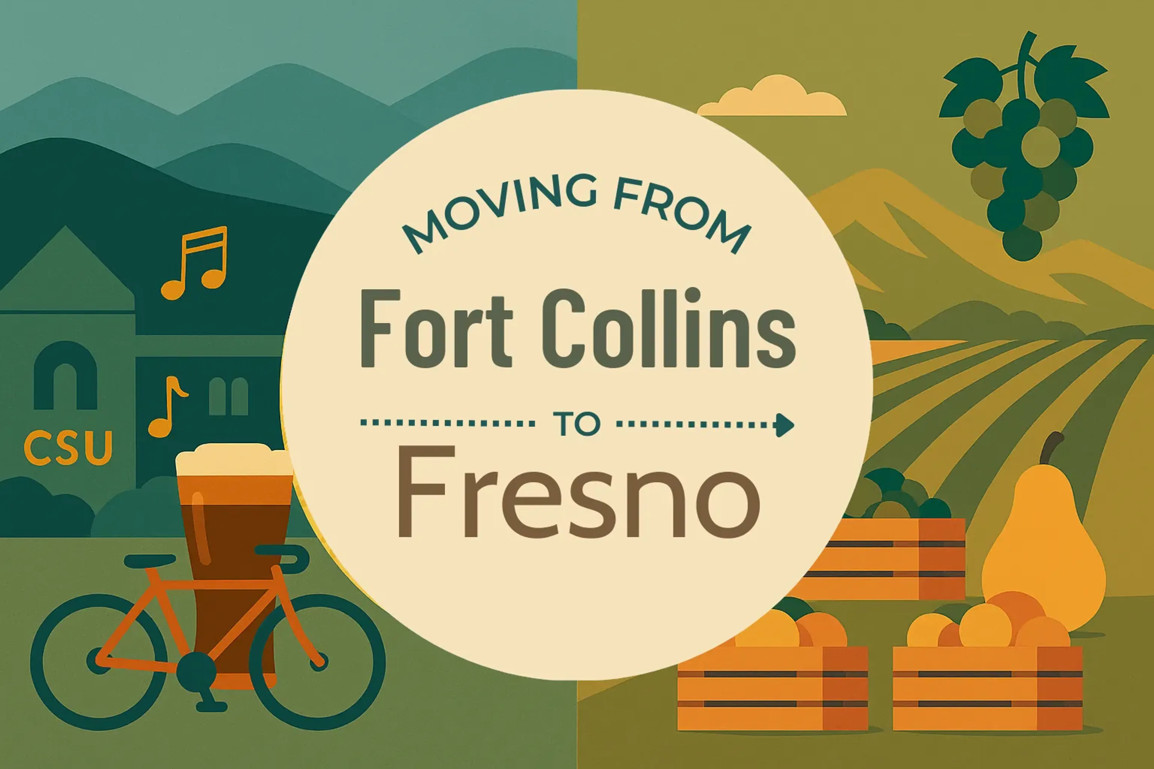 Side-by-side comparison of Fort Collins to Fresno moving companies