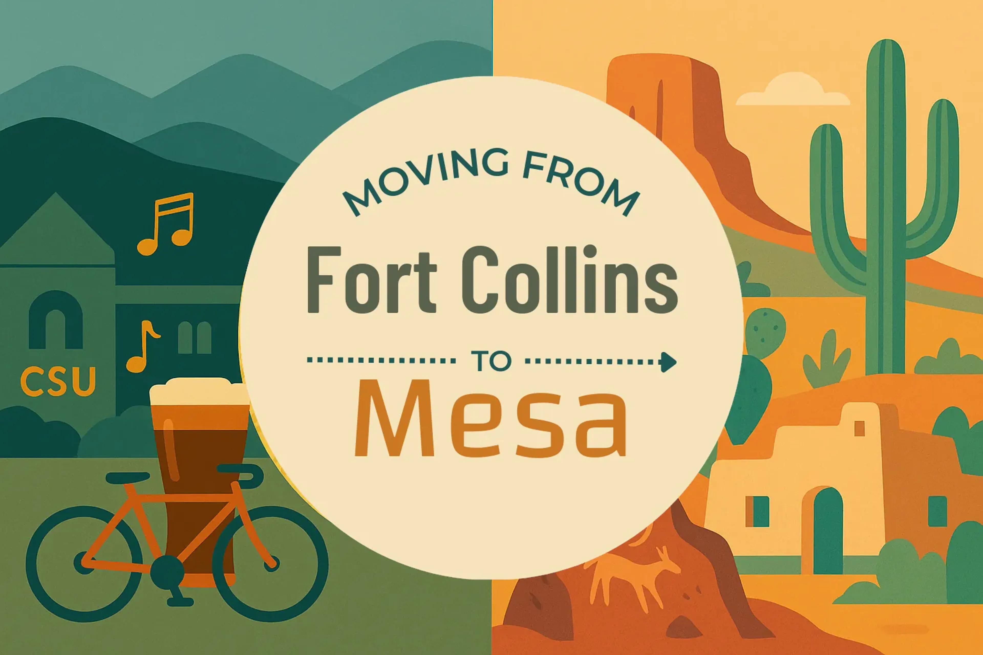 Side-by-side comparison of Fort Collins to Mesa moving companies
