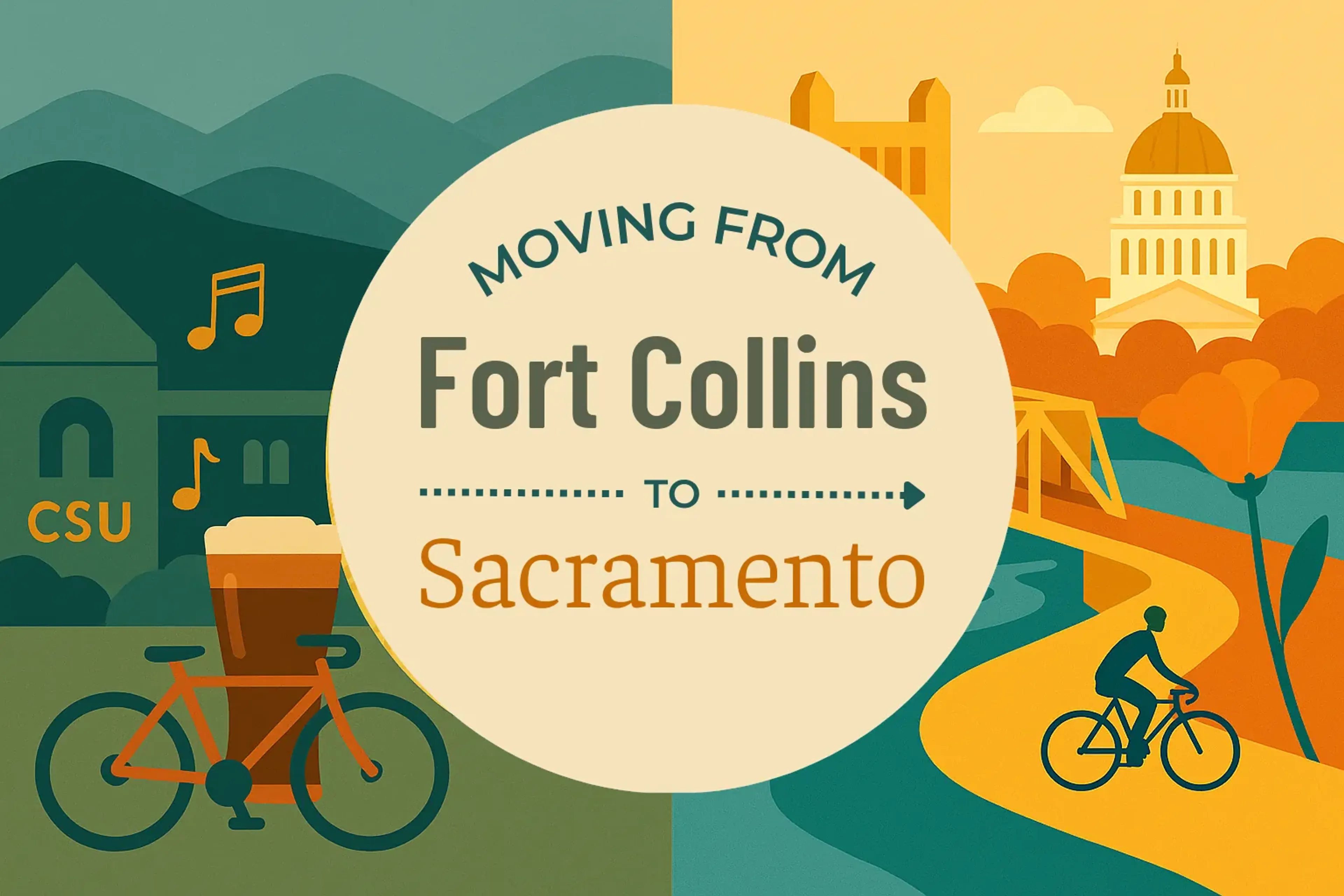 Side-by-side comparison of Fort Collins to Sacramento moving companies