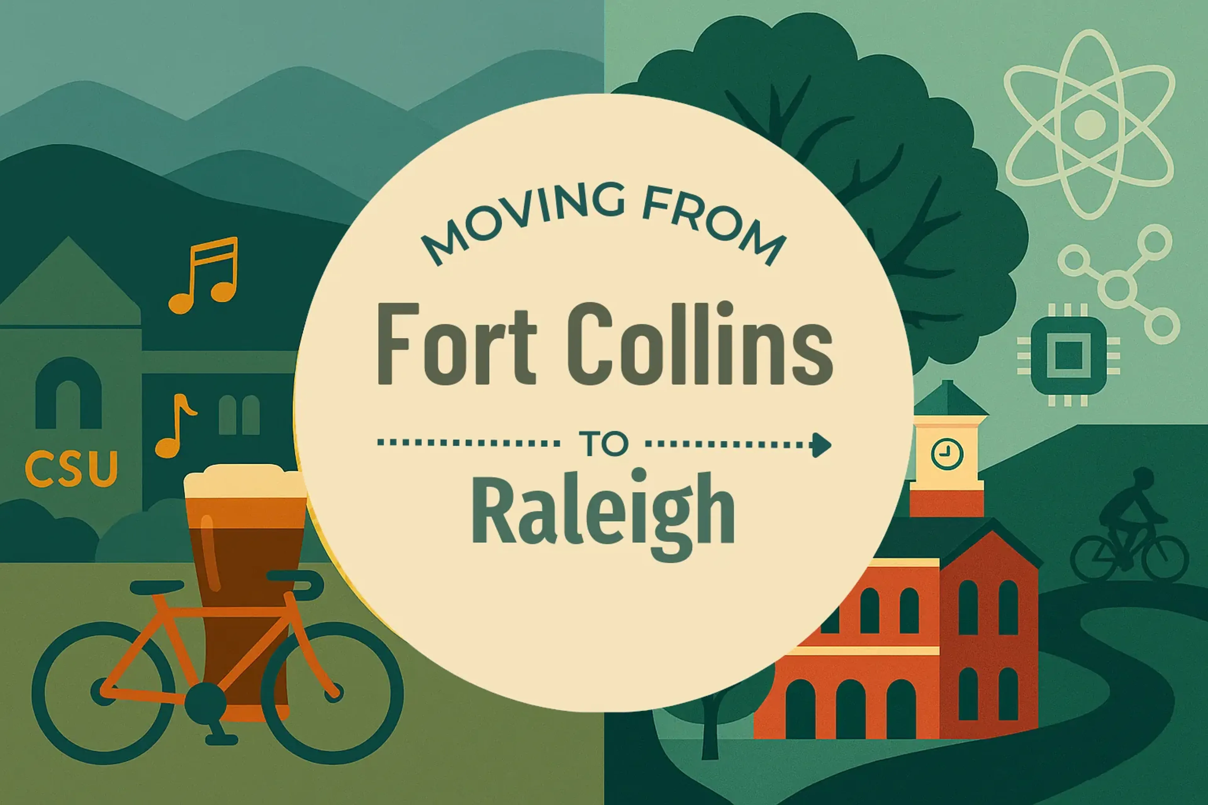 Side-by-side comparison of Fort Collins to Raleigh moving companies