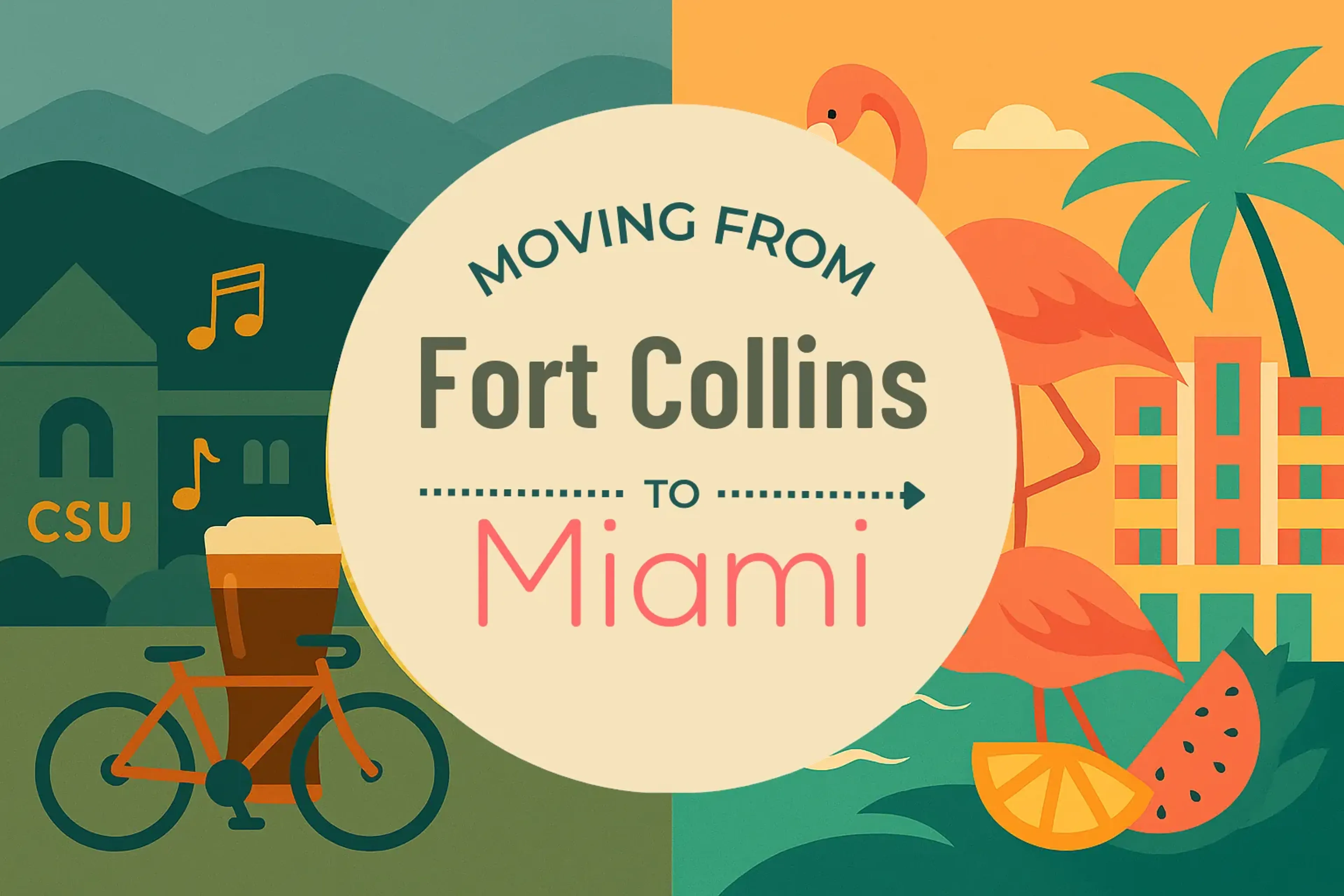 Side-by-side comparison of Fort Collins to Miami moving companies