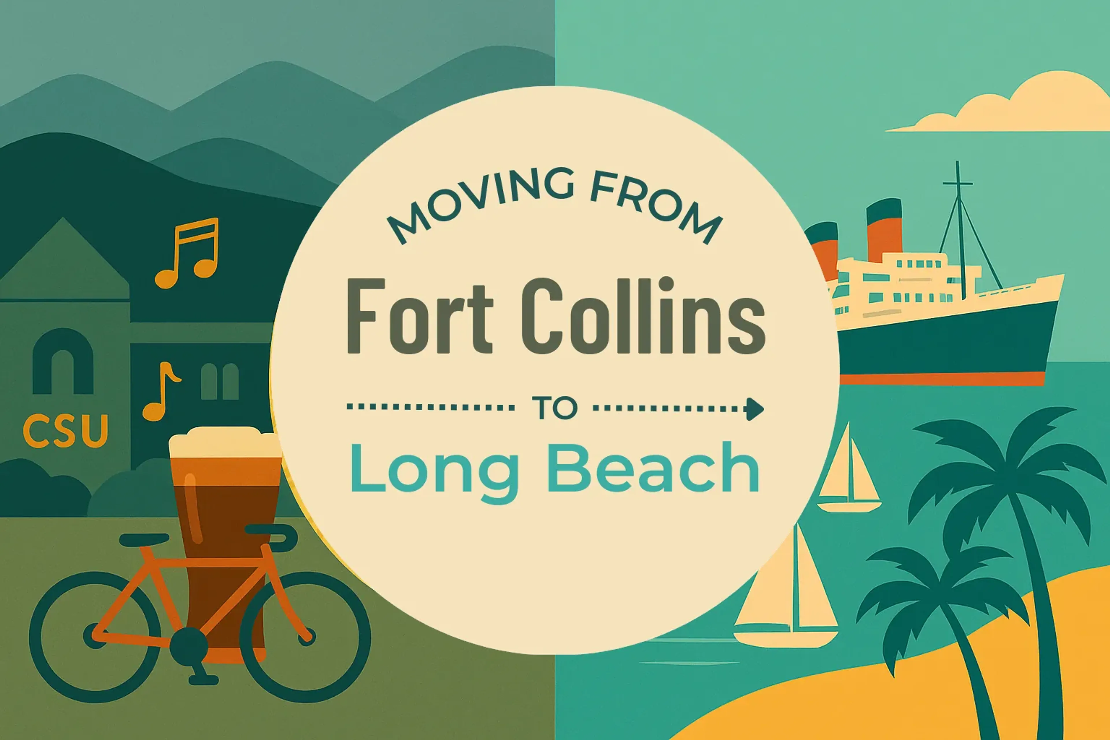 Side-by-side comparison of Fort Collins to Long Beach moving companies