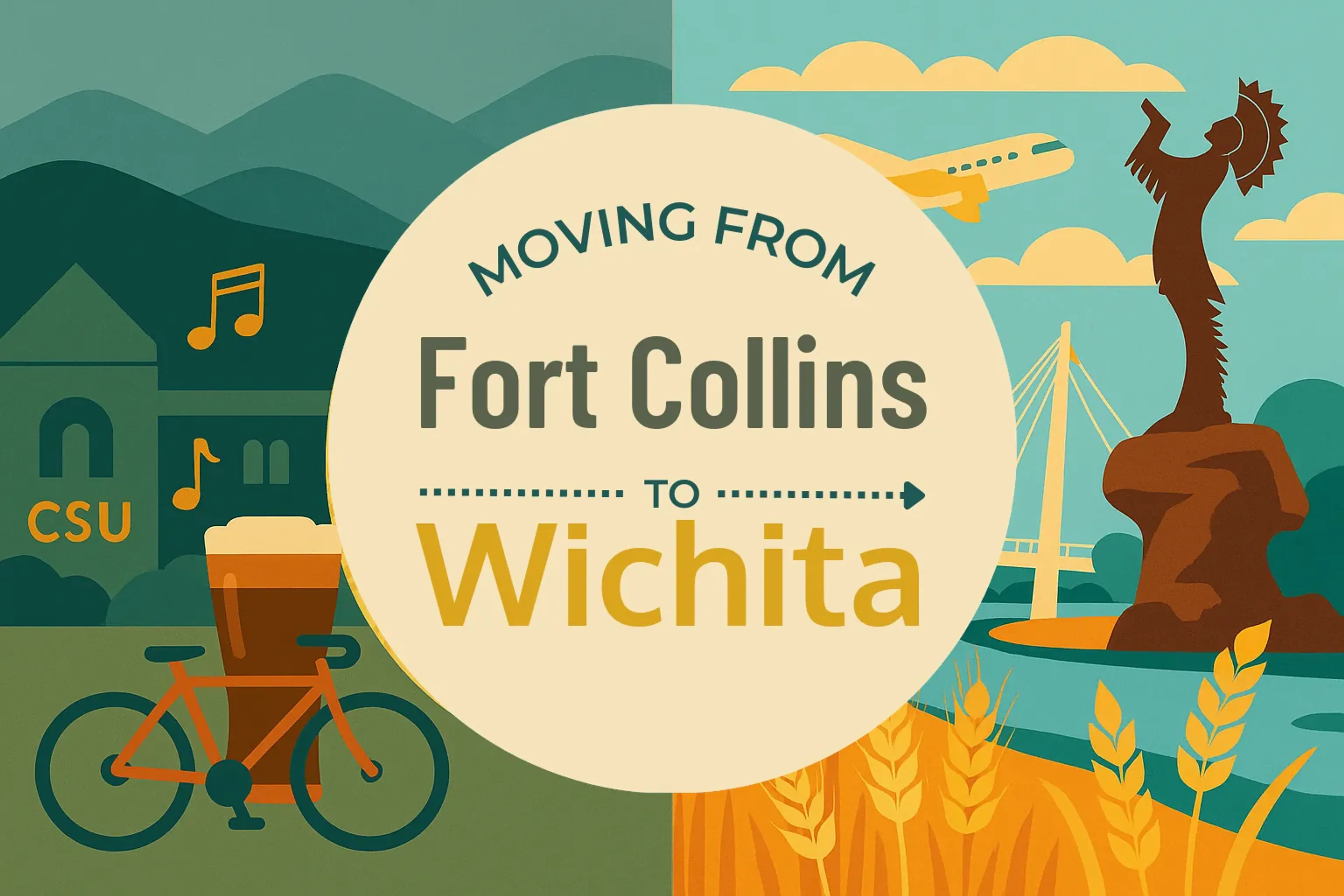 Side-by-side comparison of Fort Collins to Wichita moving companies