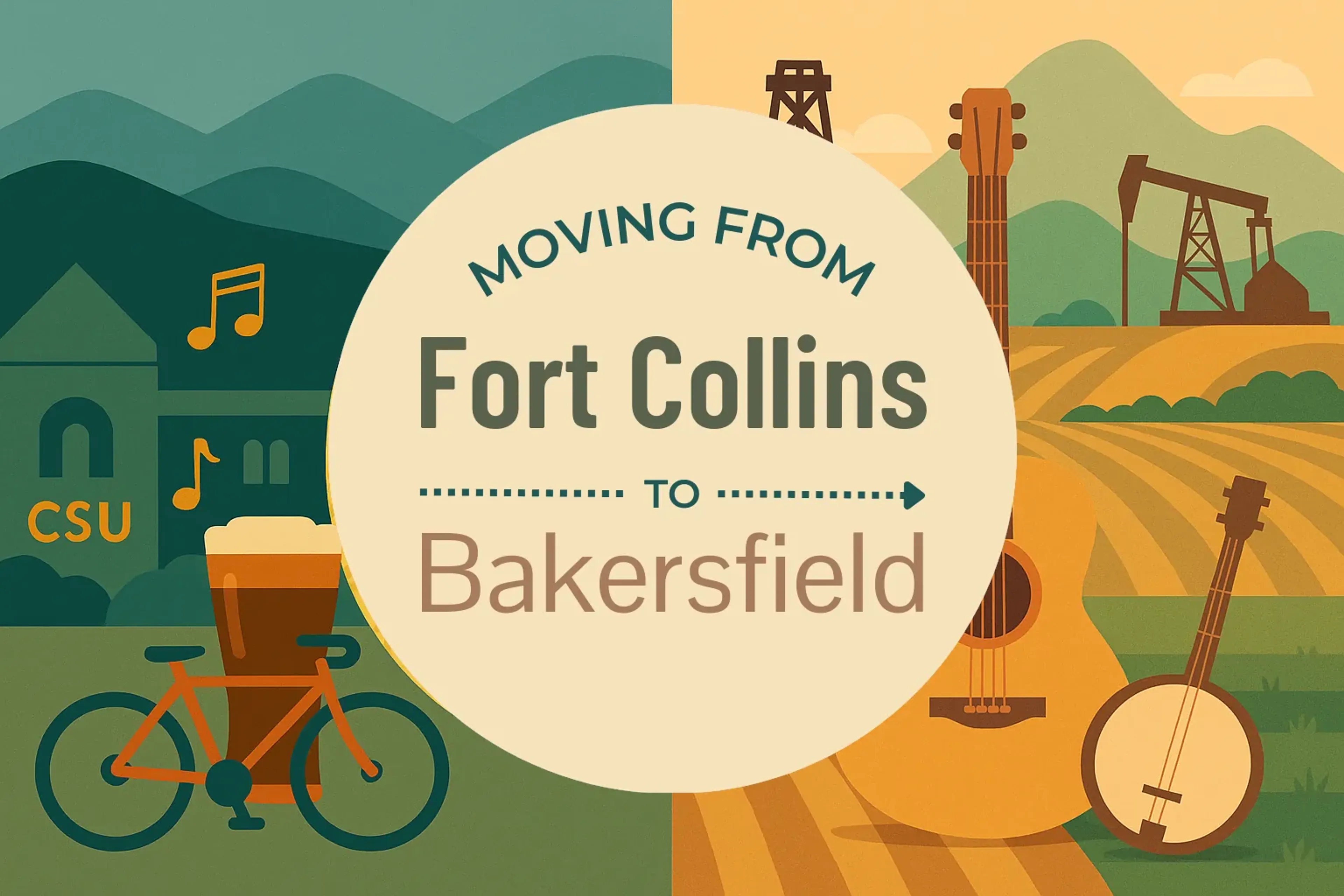 Side-by-side comparison of Fort Collins to Bakersfield moving companies