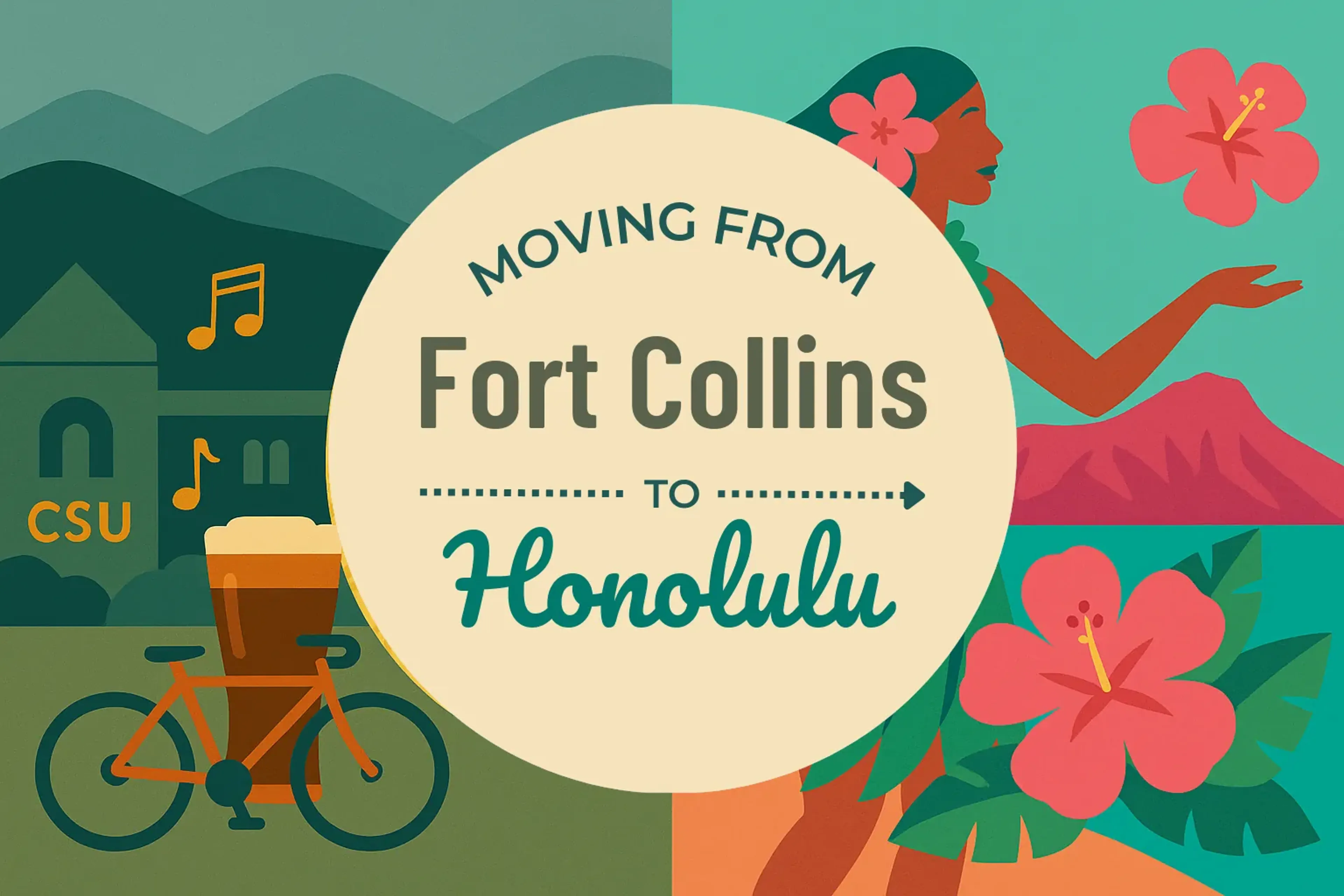 Side-by-side comparison of Fort Collins to Honolulu moving companies