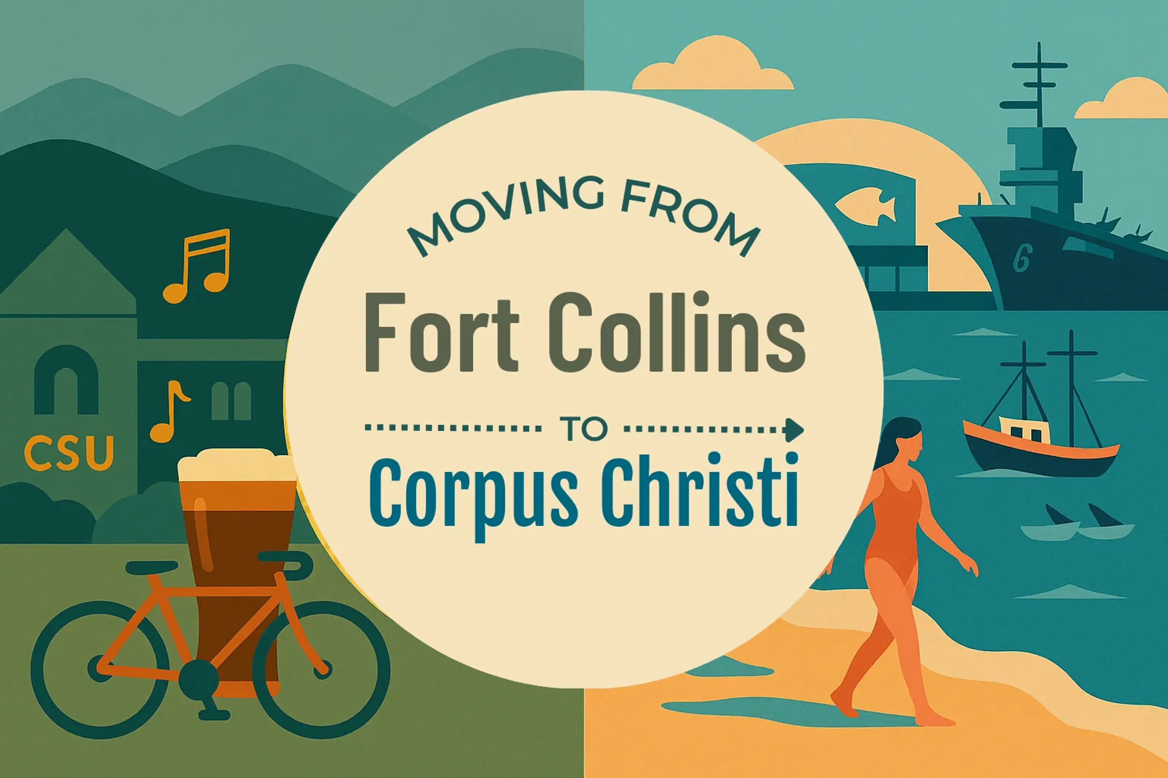 Side-by-side comparison of Fort Collins to Corpus Christi moving companies