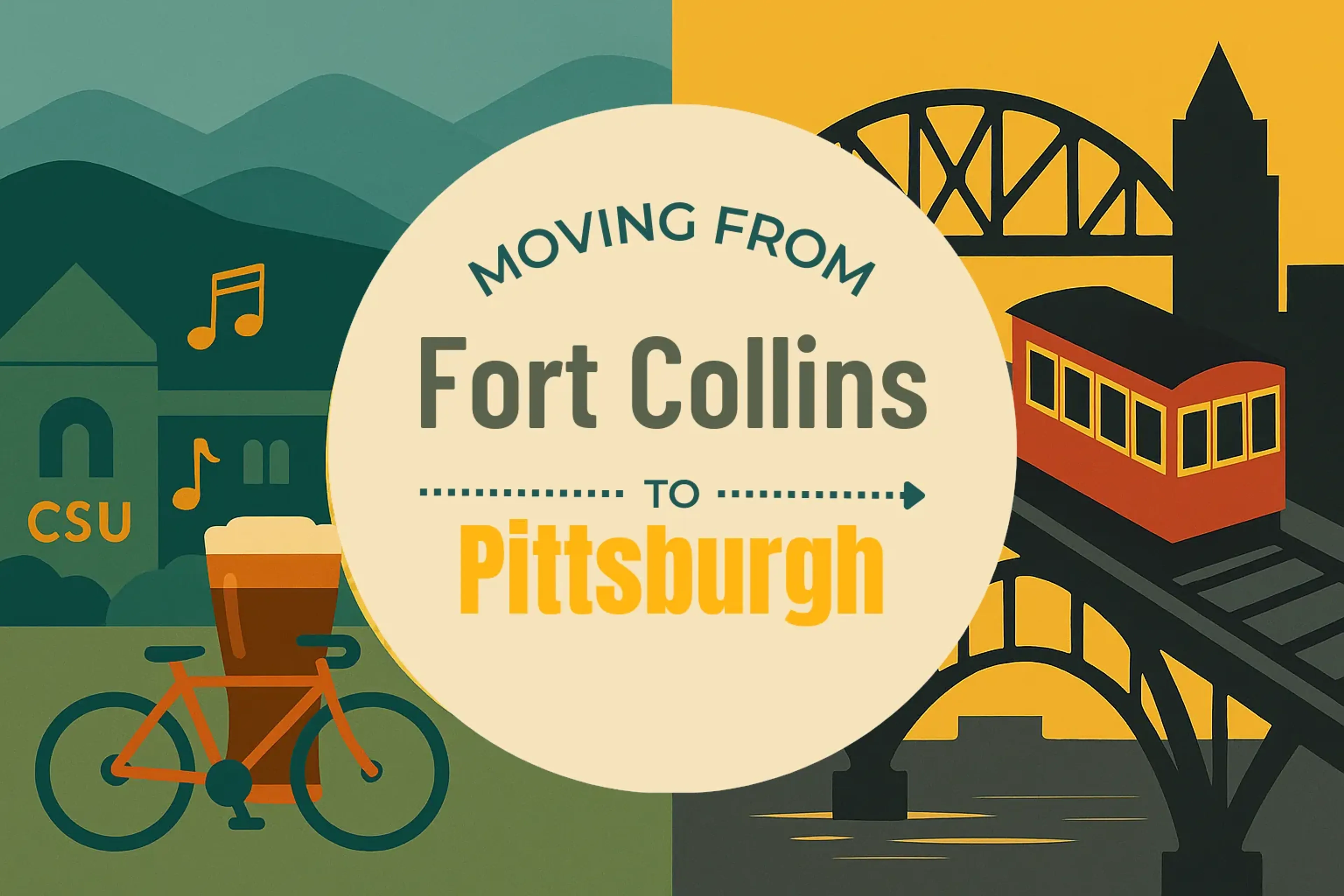 Side-by-side comparison of Fort Collins to Pittsburgh moving companies