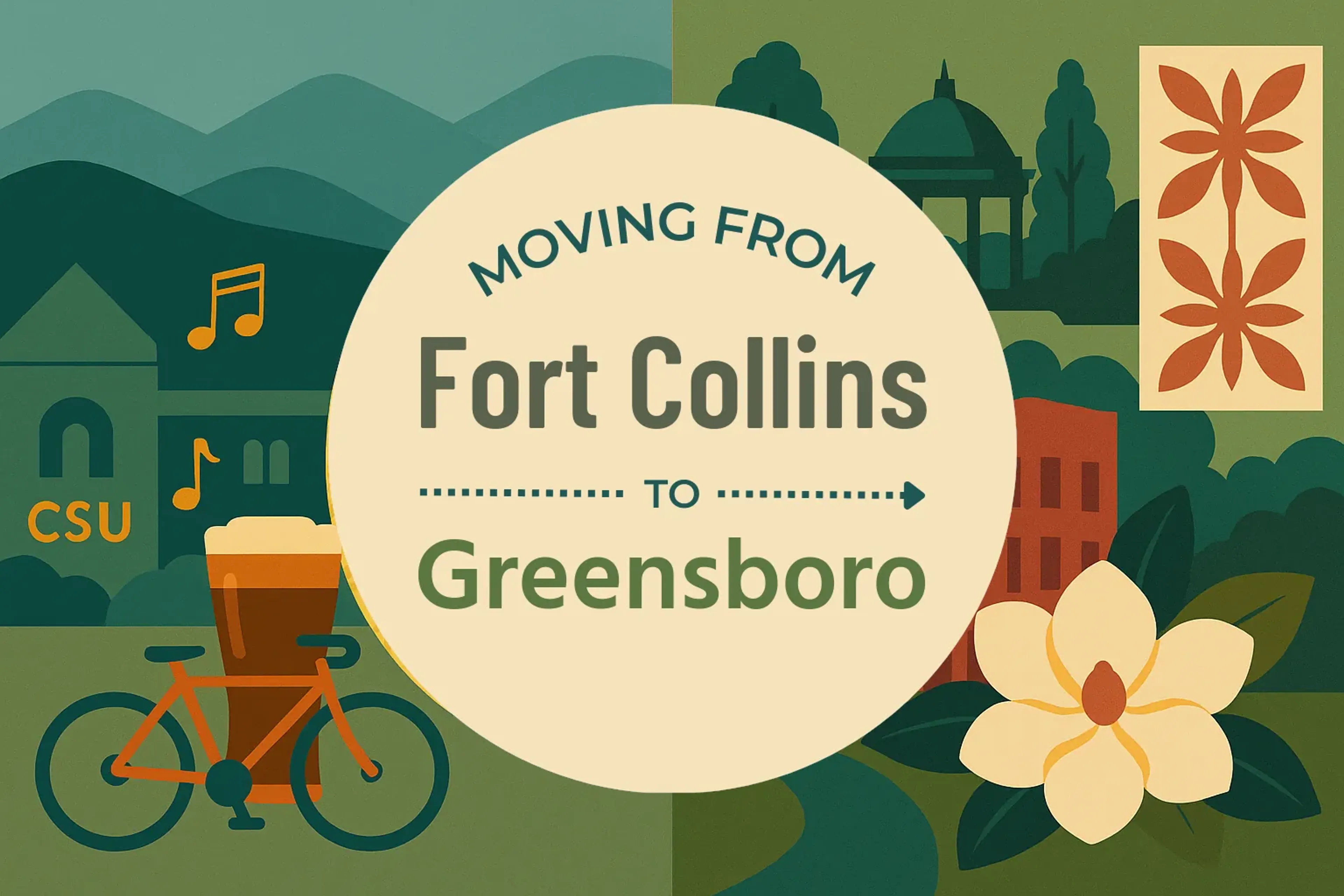 Side-by-side comparison of Fort Collins to Greensboro moving companies