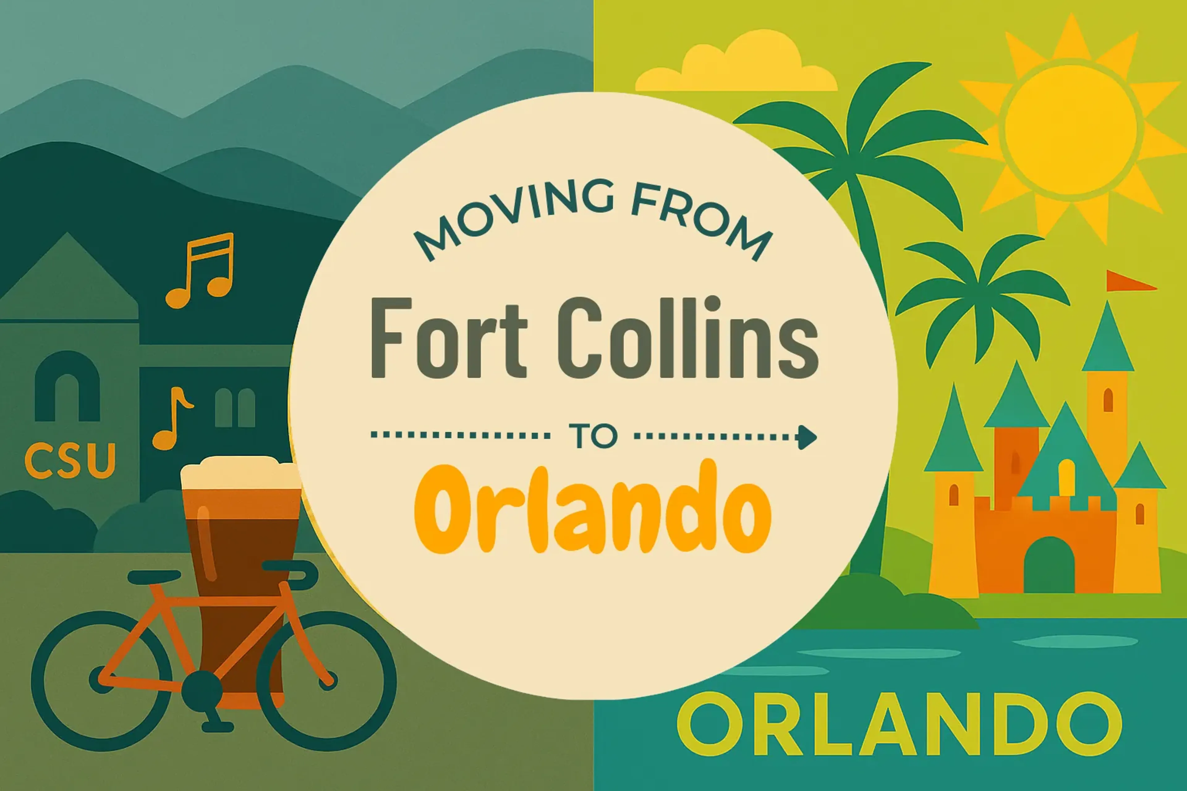 Side-by-side comparison of Fort Collins to Orlando moving companies