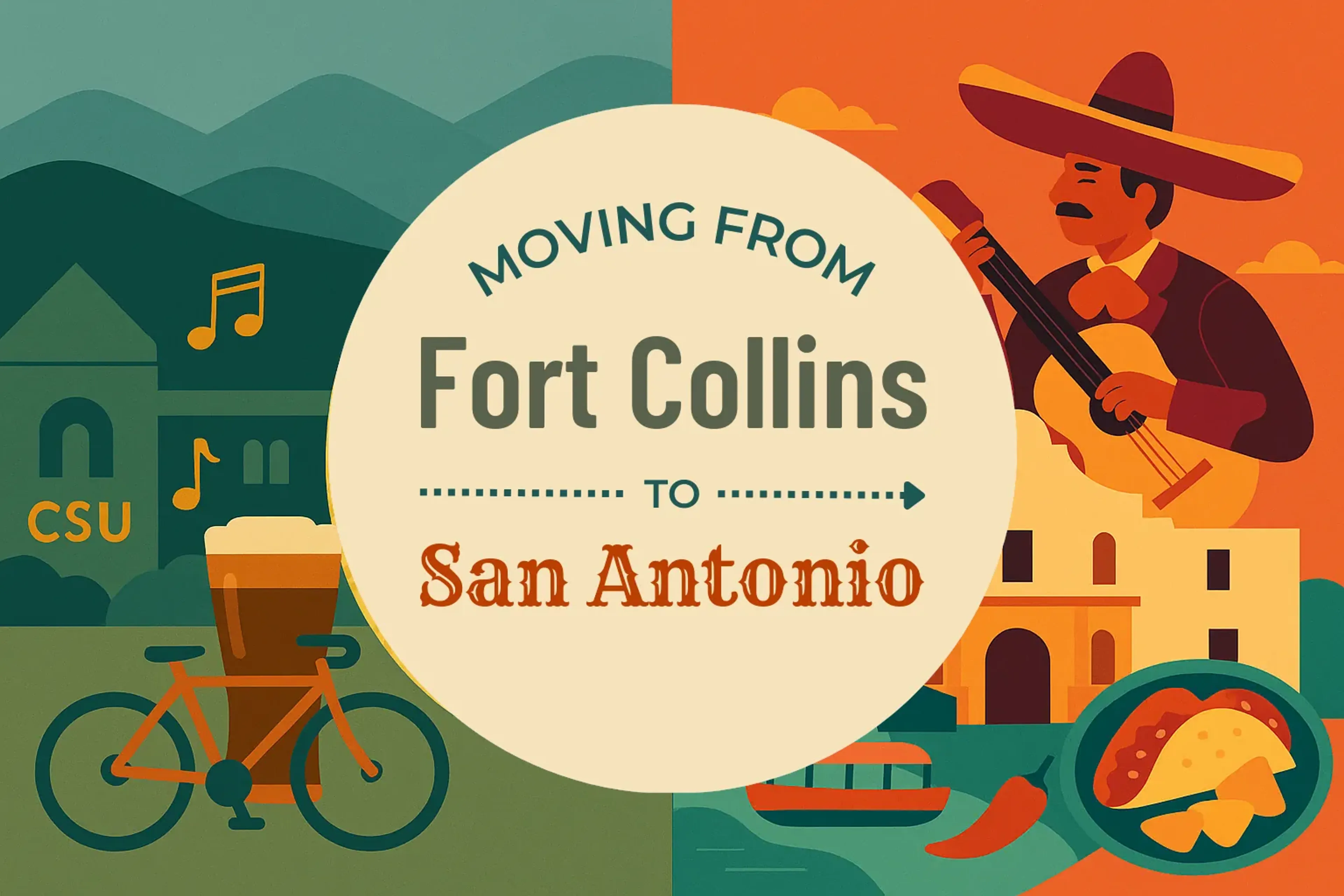 Side-by-side comparison of Fort Collins to San Antonio moving companies