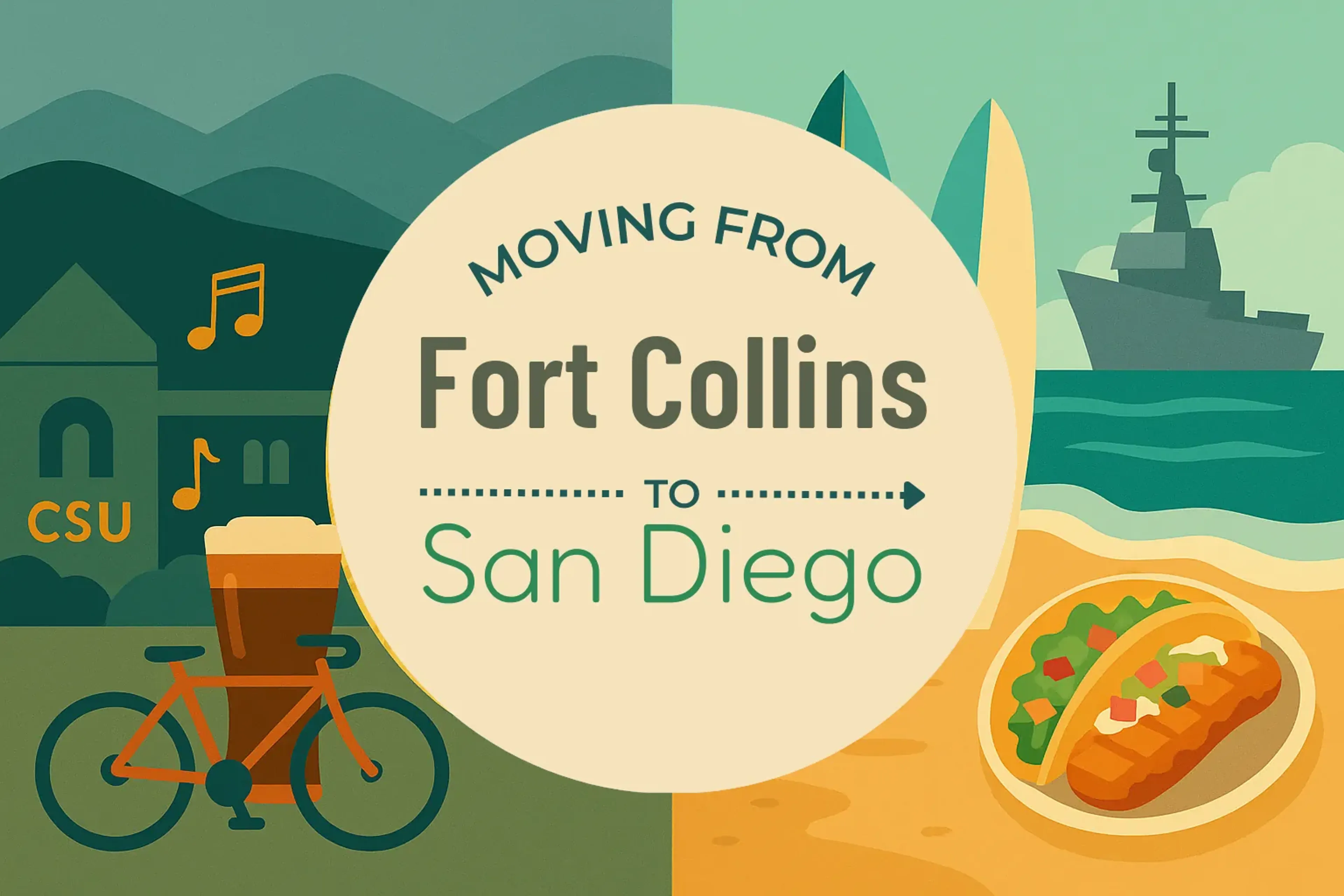 Side-by-side comparison of Fort Collins to San Diego moving companies