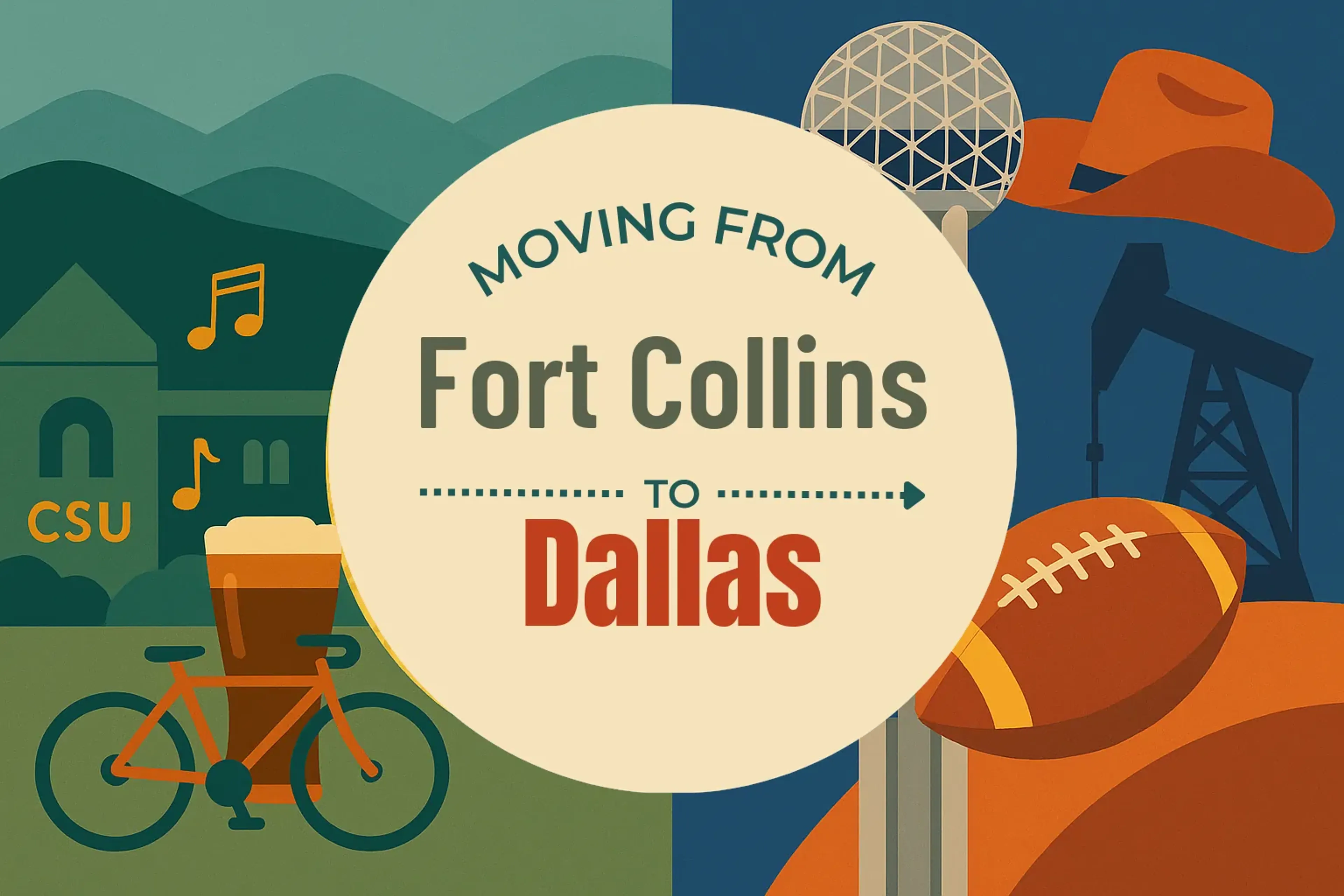 Side-by-side comparison of Fort Collins to Dallas moving companies