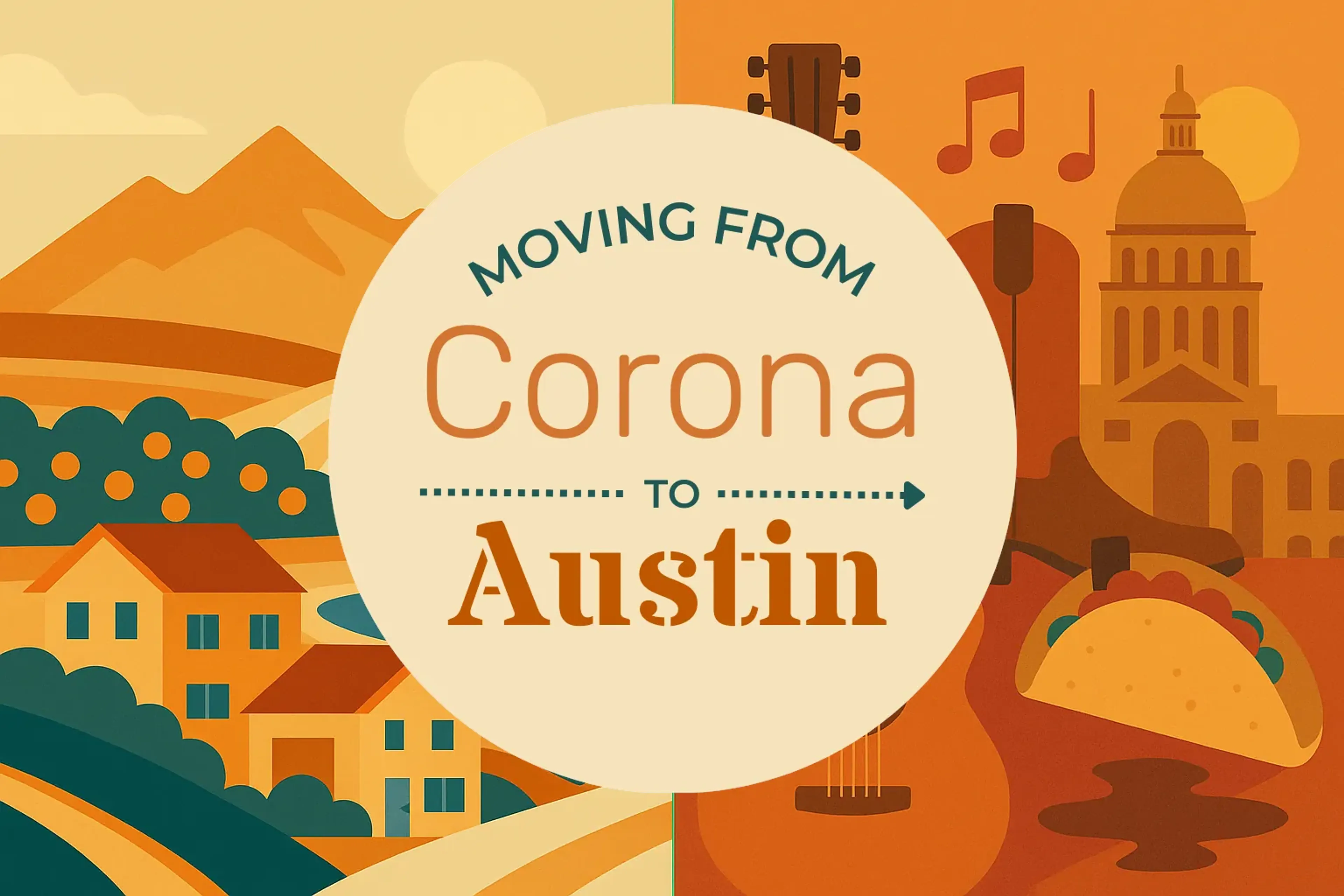 Side-by-side comparison of Corona to Austin moving companies
