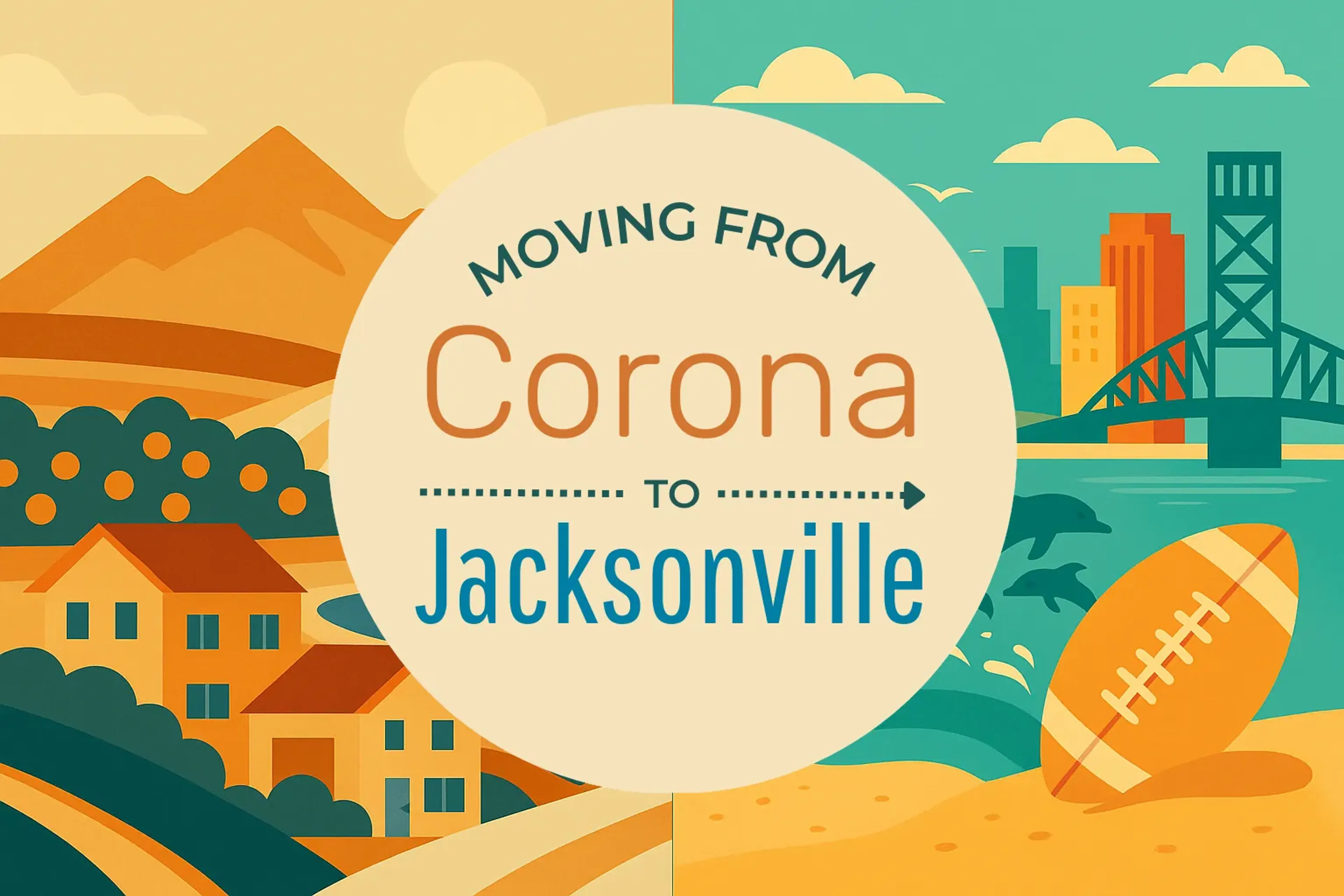 Side-by-side comparison of Corona to Jacksonville moving companies
