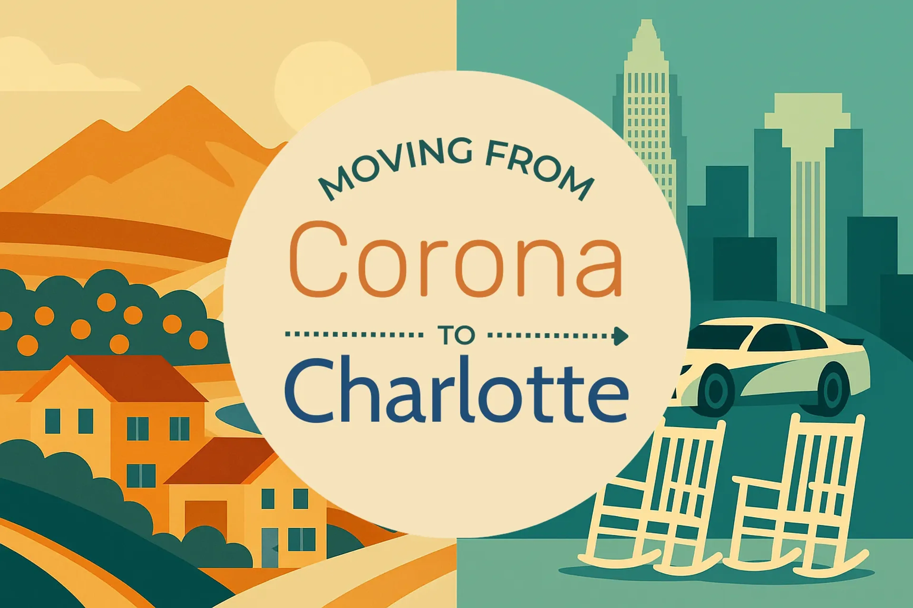 Side-by-side comparison of Corona to Charlotte moving companies