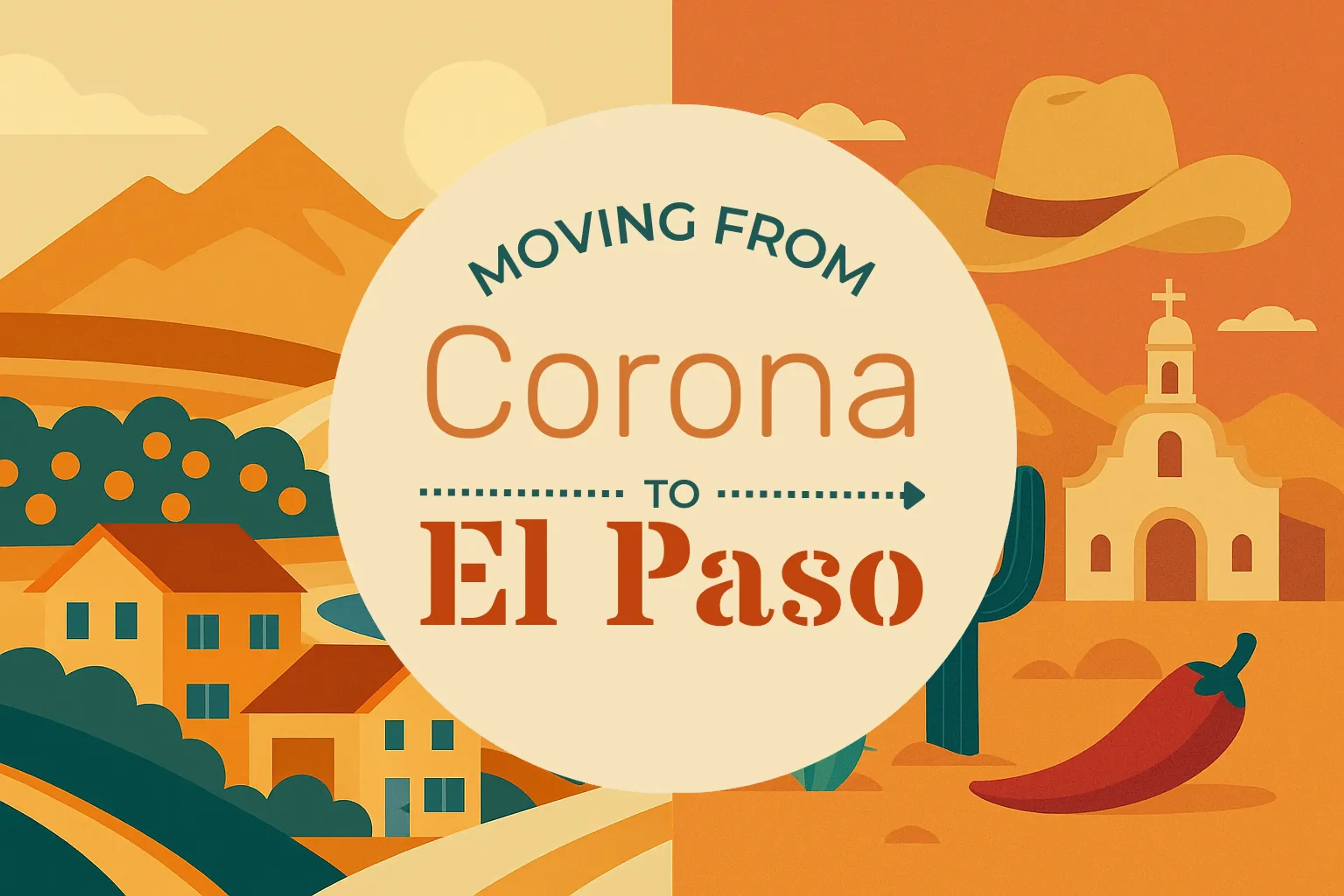 Side-by-side comparison of Corona to El Paso moving companies