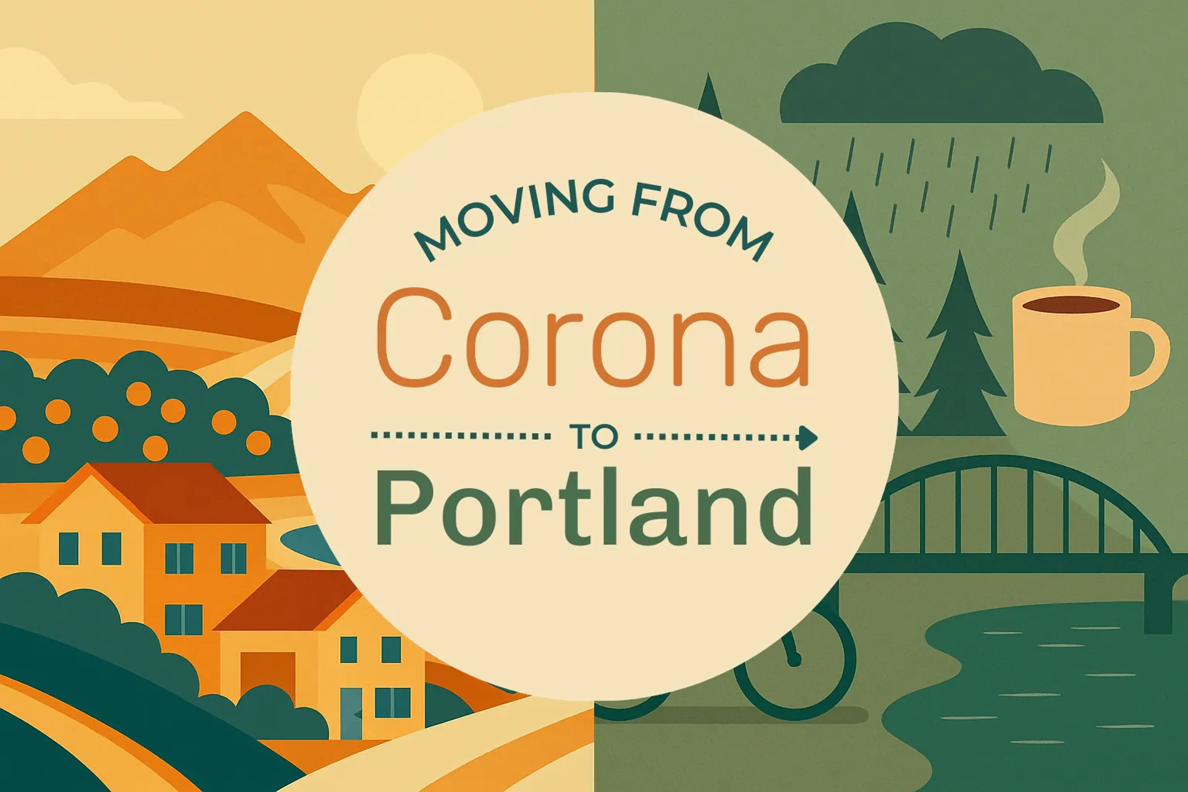 Side-by-side comparison of Corona to Portland moving companies