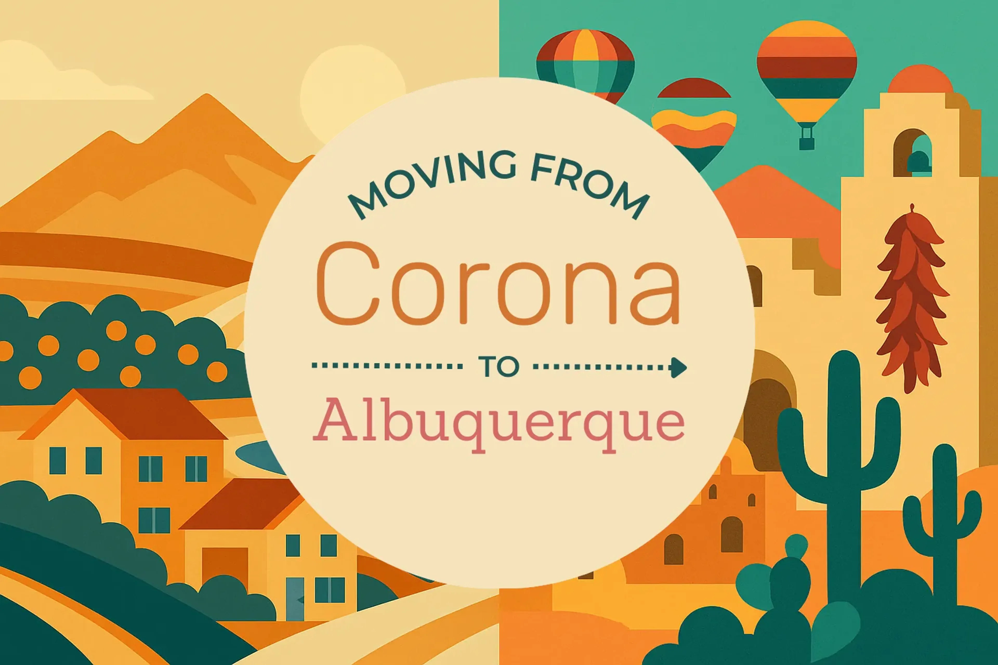 Side-by-side comparison of Corona to Albuquerque moving companies
