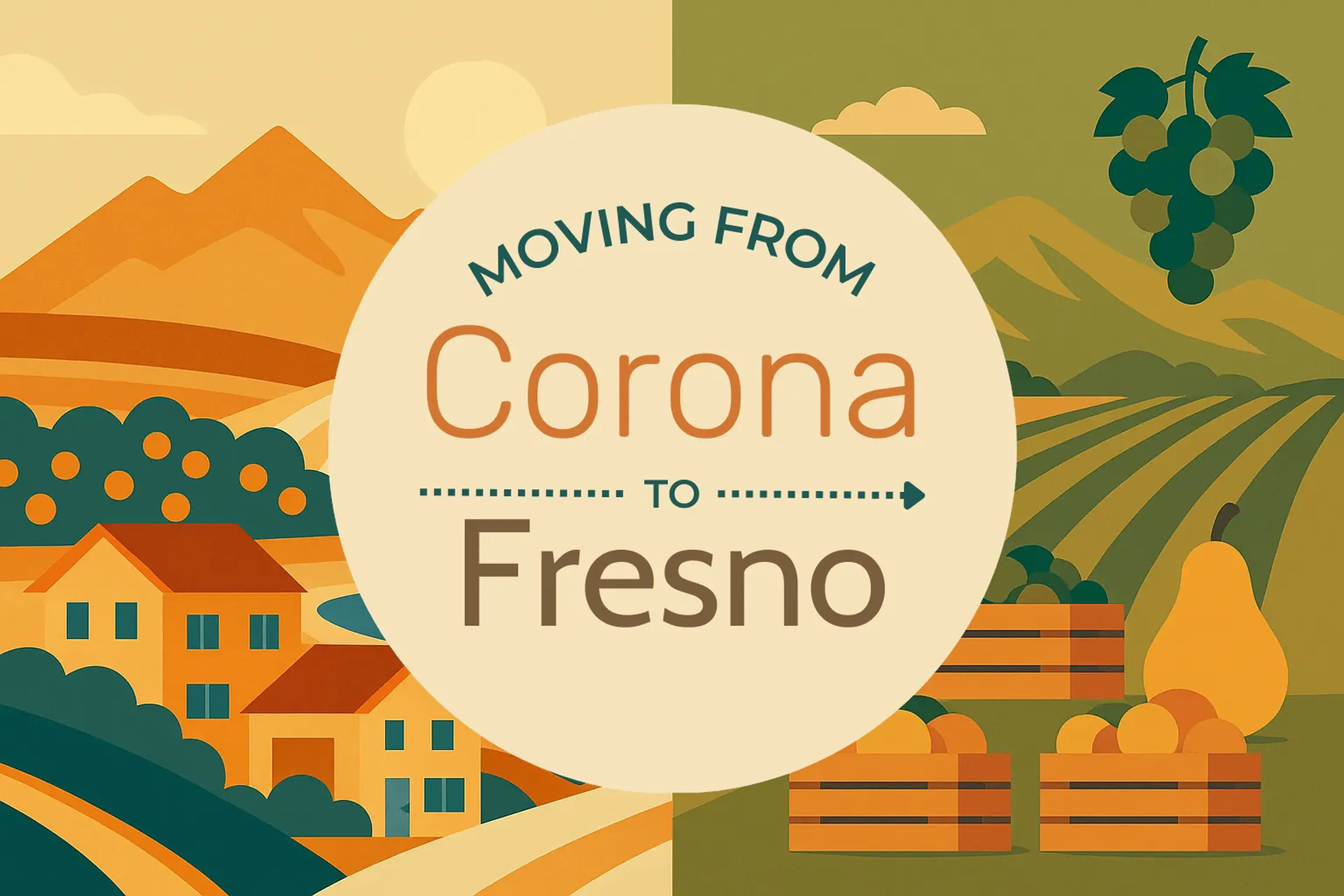 Side-by-side comparison of Corona to Fresno moving companies
