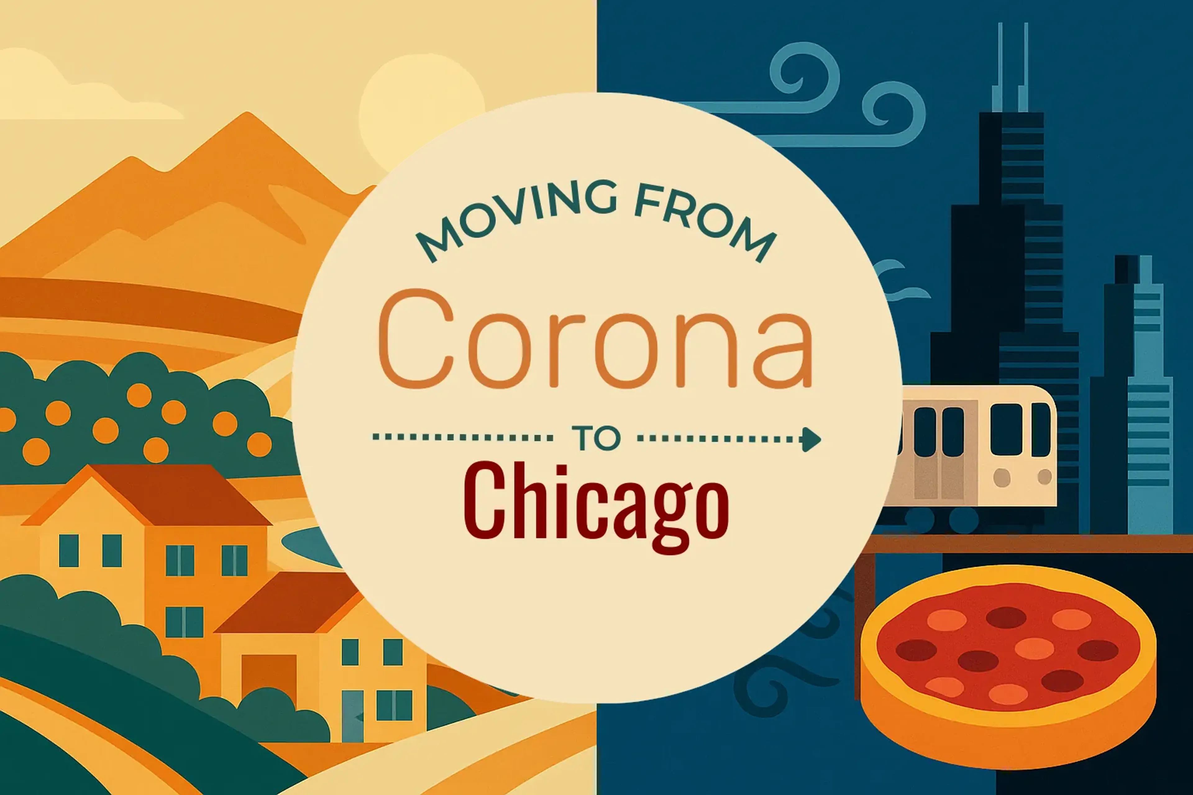 Side-by-side comparison of Corona to Chicago moving companies