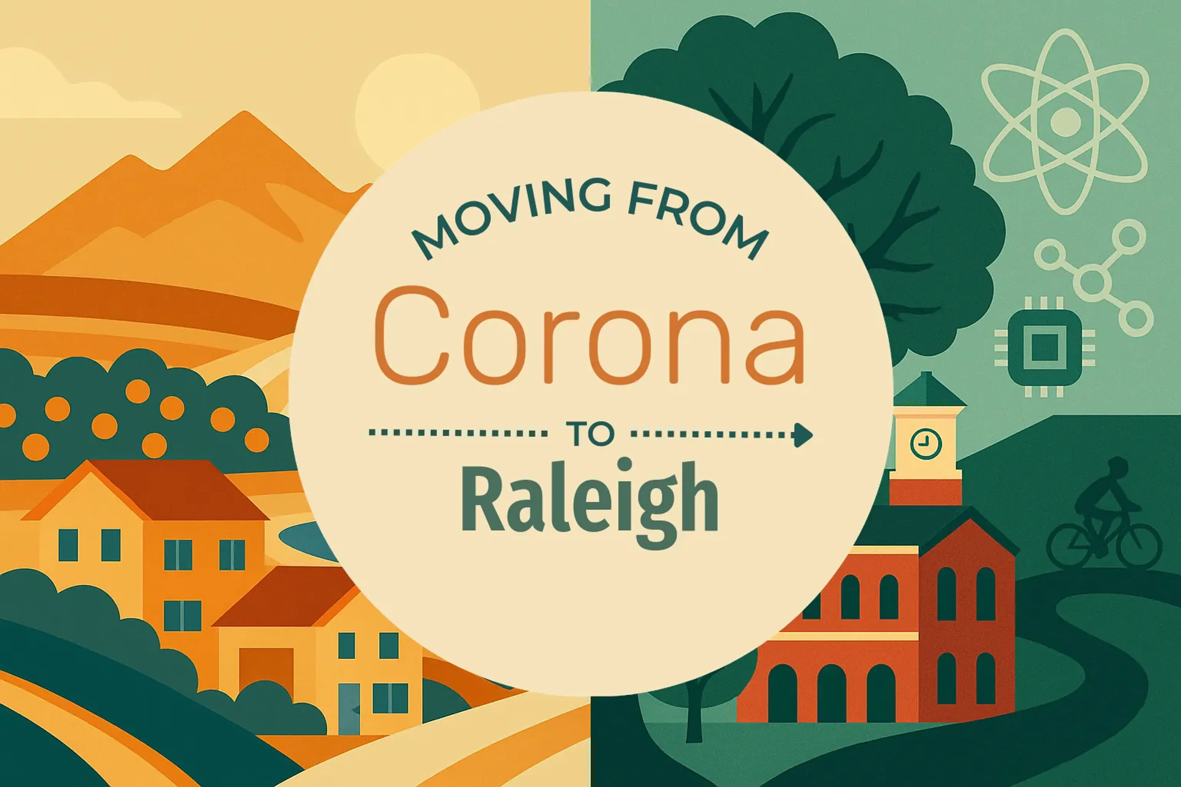 Side-by-side comparison of Corona to Raleigh moving companies