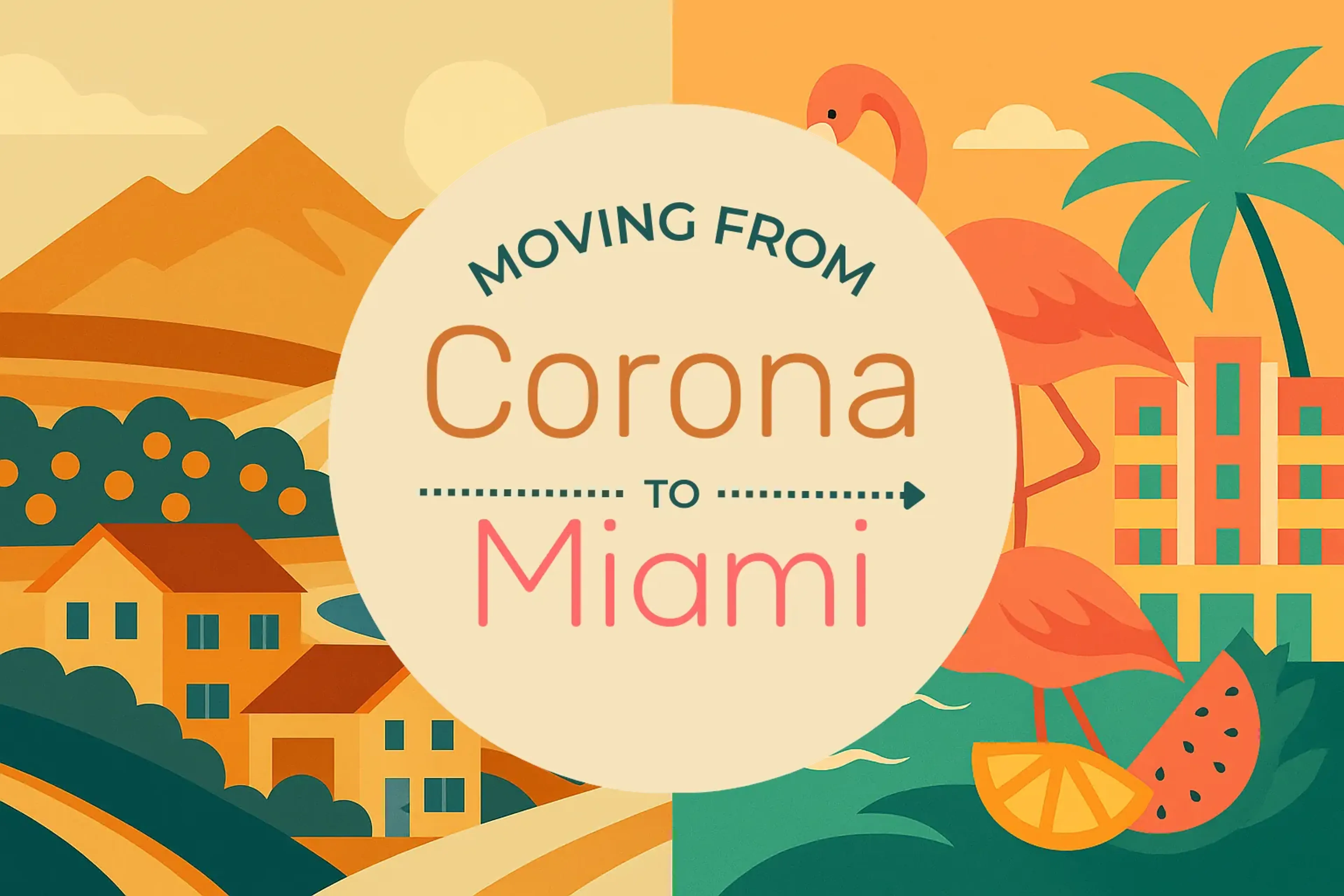 Side-by-side comparison of Corona to Miami moving companies