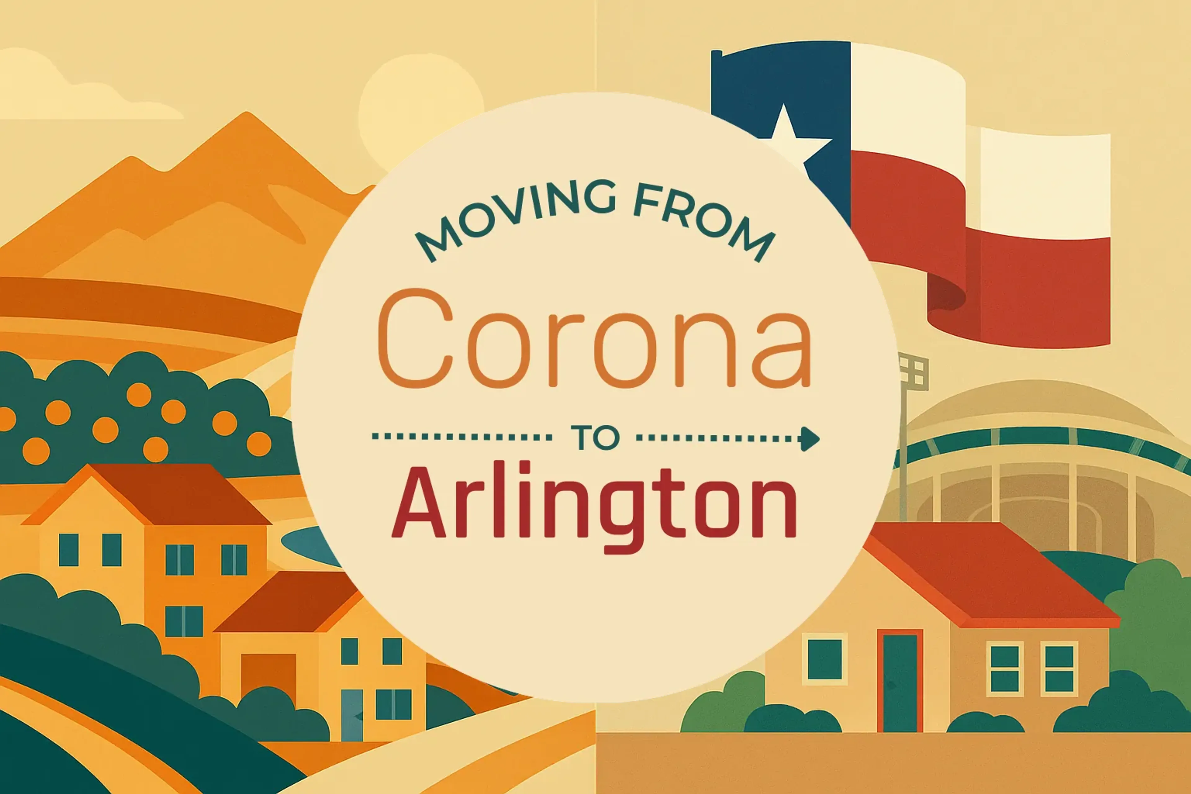 Side-by-side comparison of Corona to Arlington moving companies