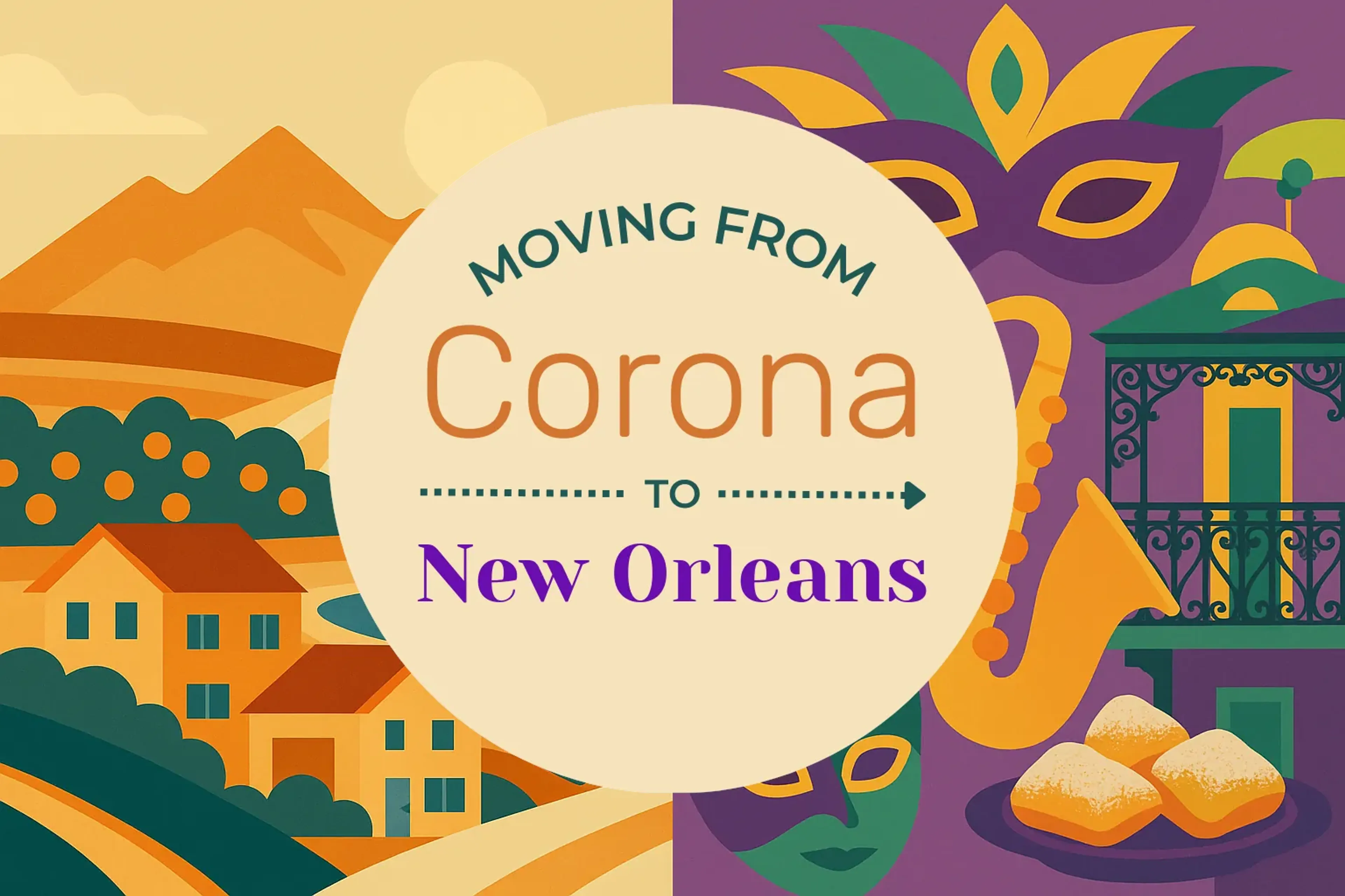 Side-by-side comparison of Corona to New Orleans moving companies