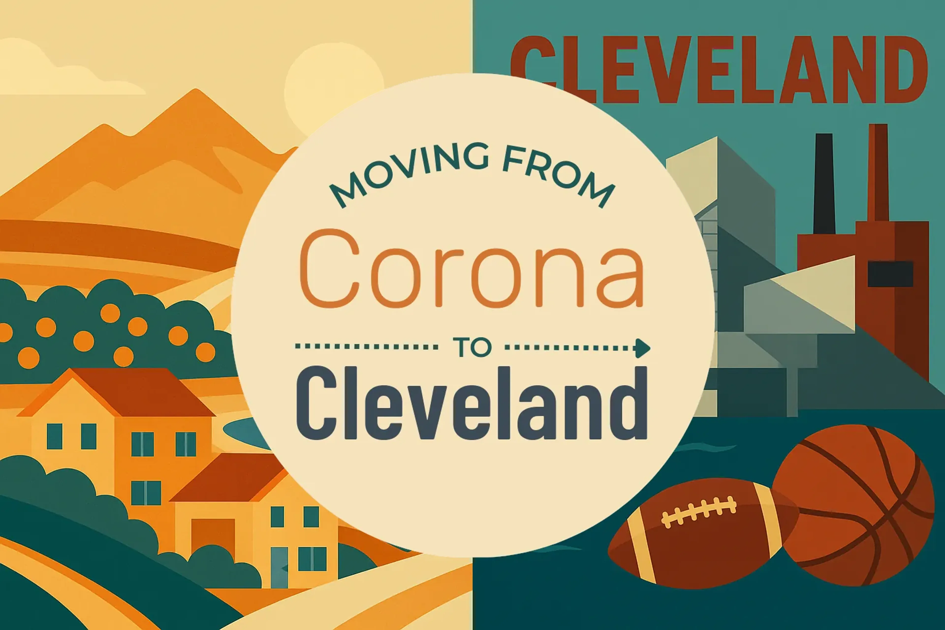 Side-by-side comparison of Corona to Cleveland moving companies