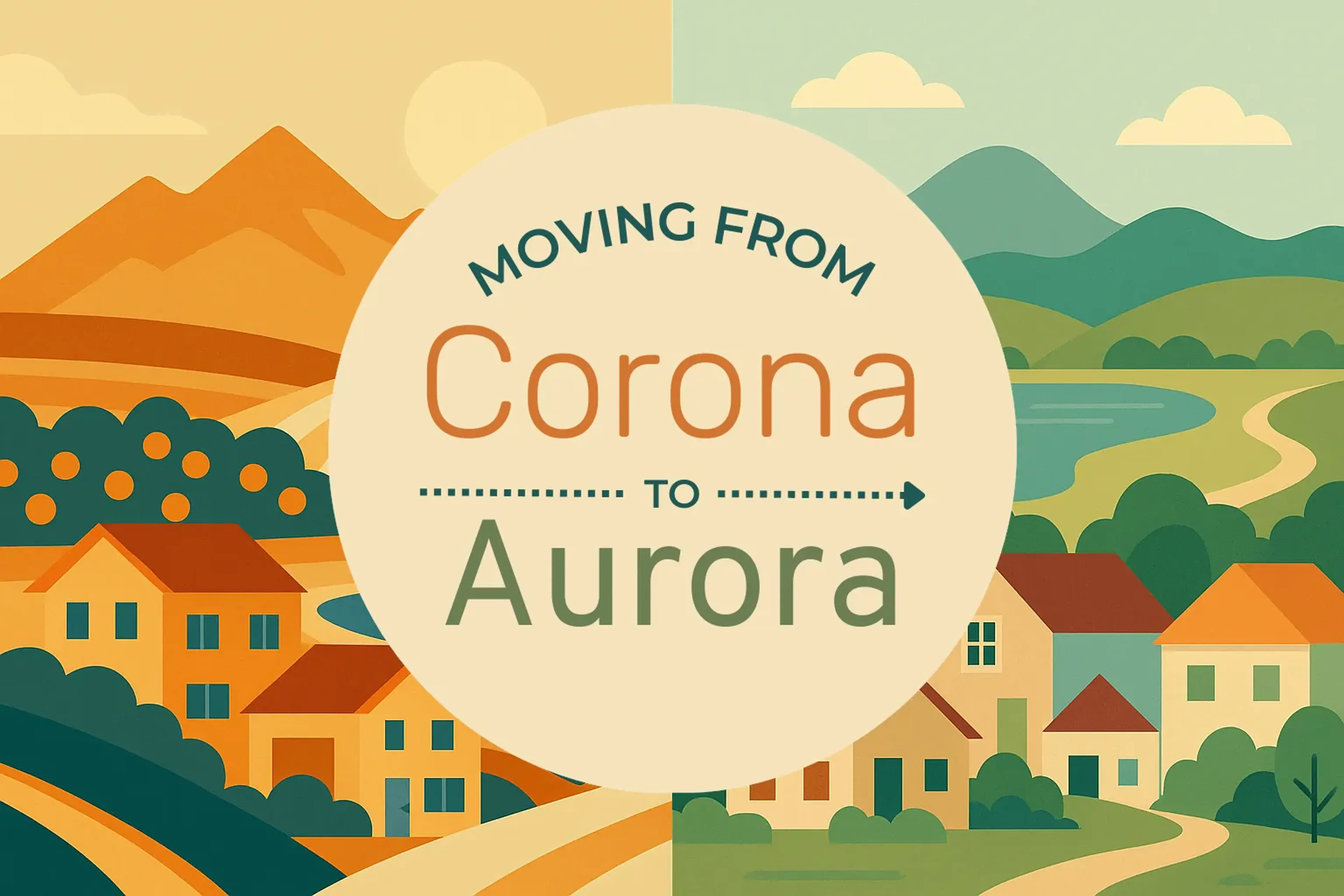 Side-by-side comparison of Corona to Aurora moving companies