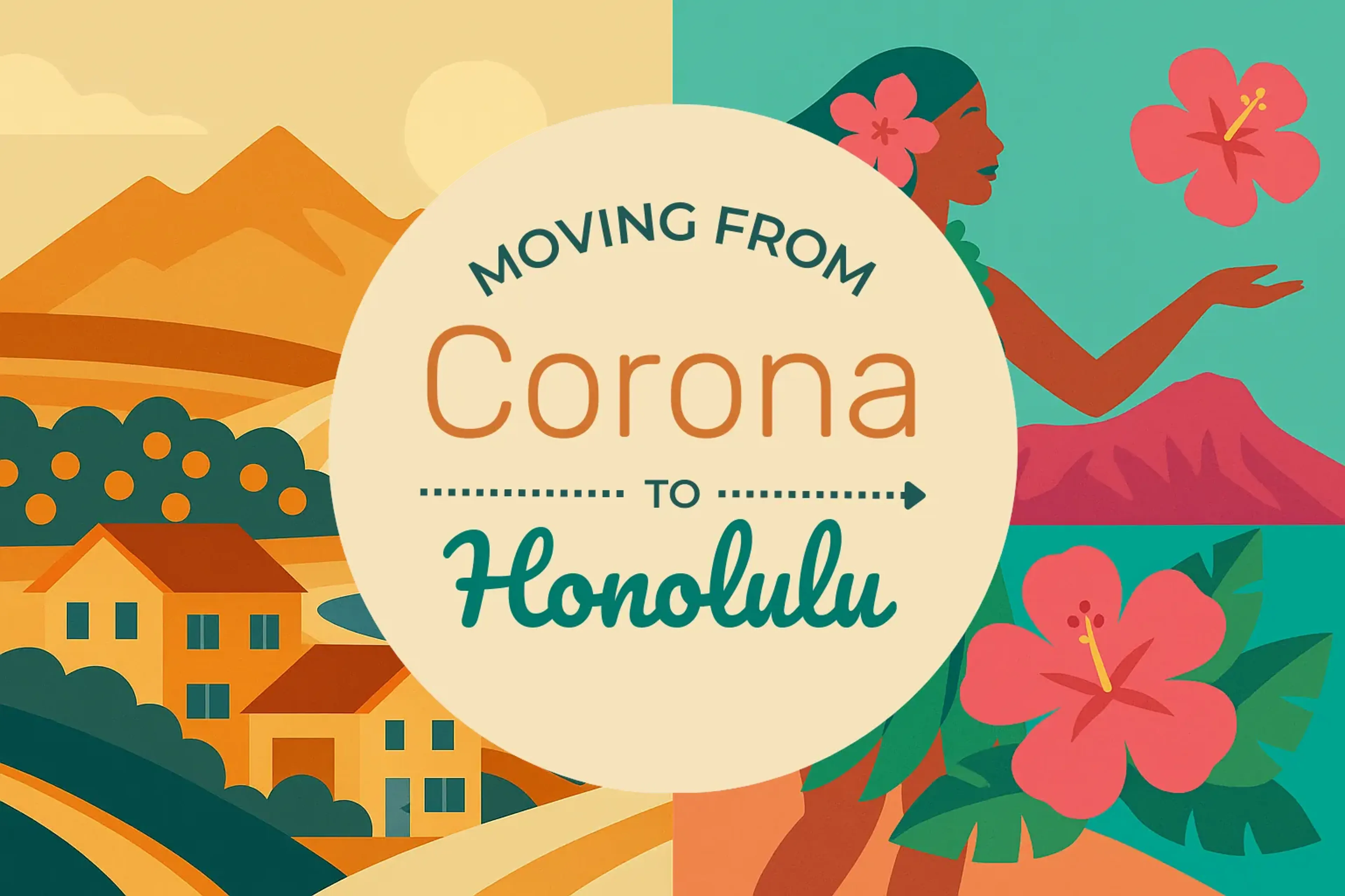 Side-by-side comparison of Corona to Honolulu moving companies