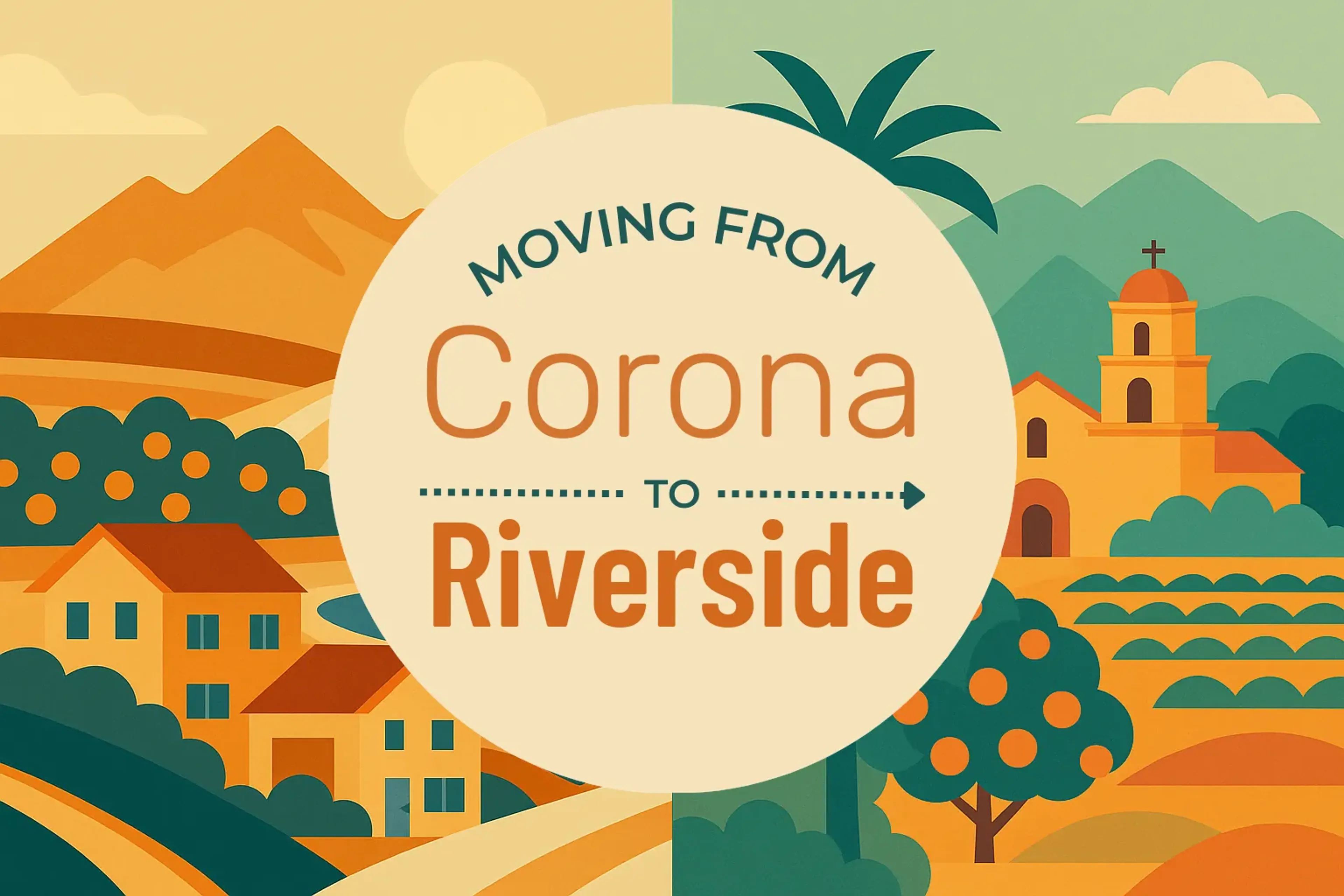 Side-by-side comparison of Corona to Riverside moving companies