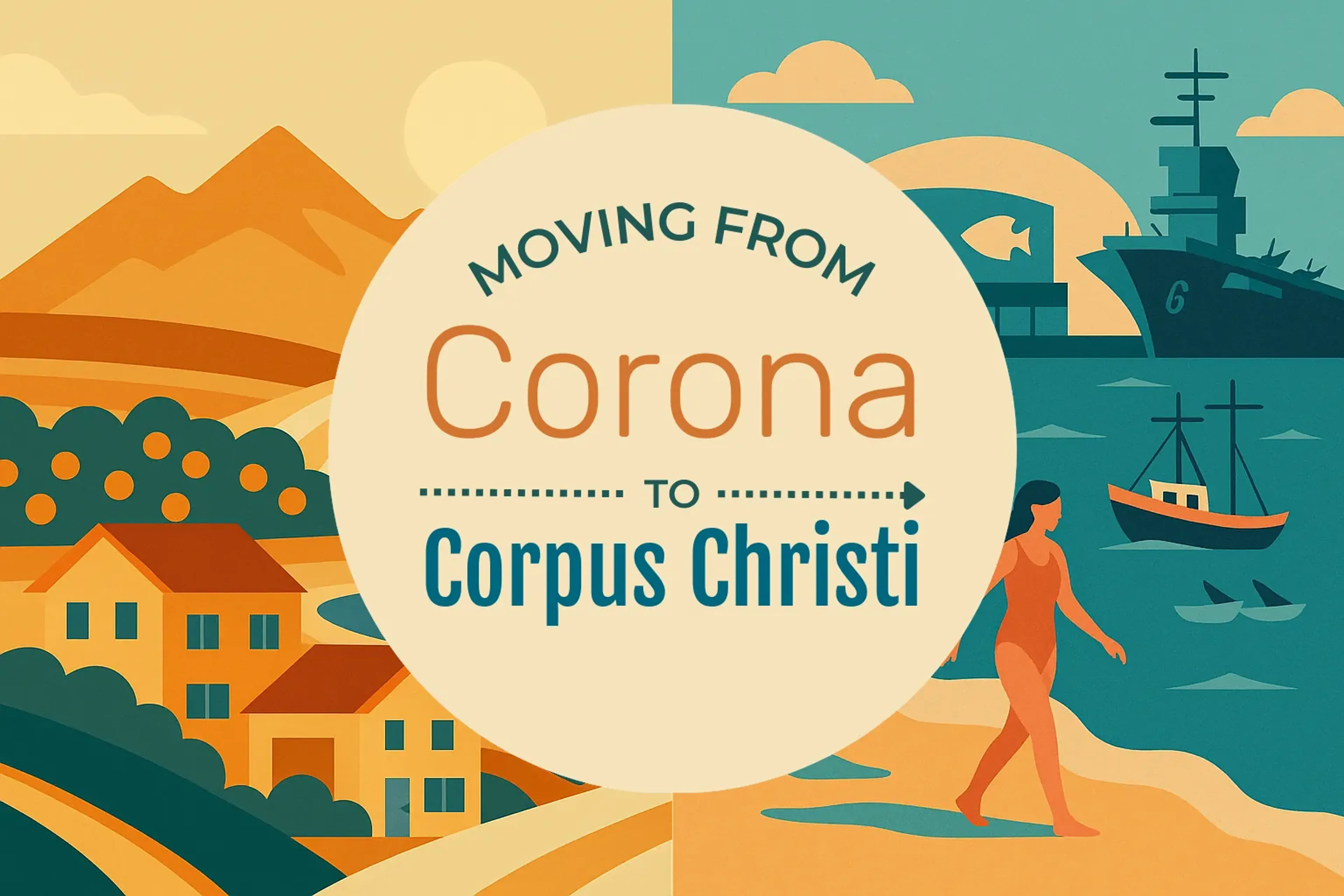 Side-by-side comparison of Corona to Corpus Christi moving companies