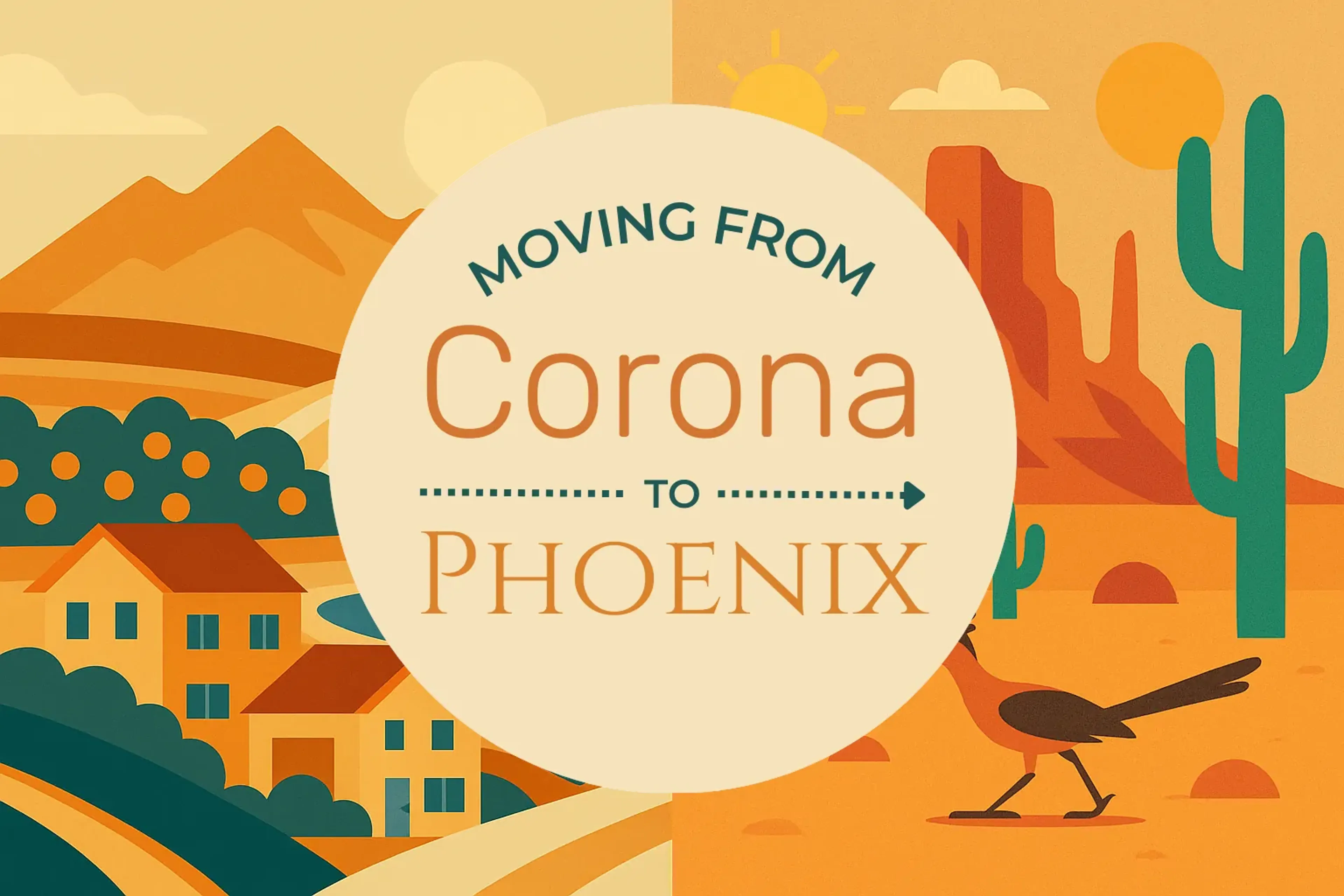 Side-by-side comparison of Corona to Phoenix moving companies