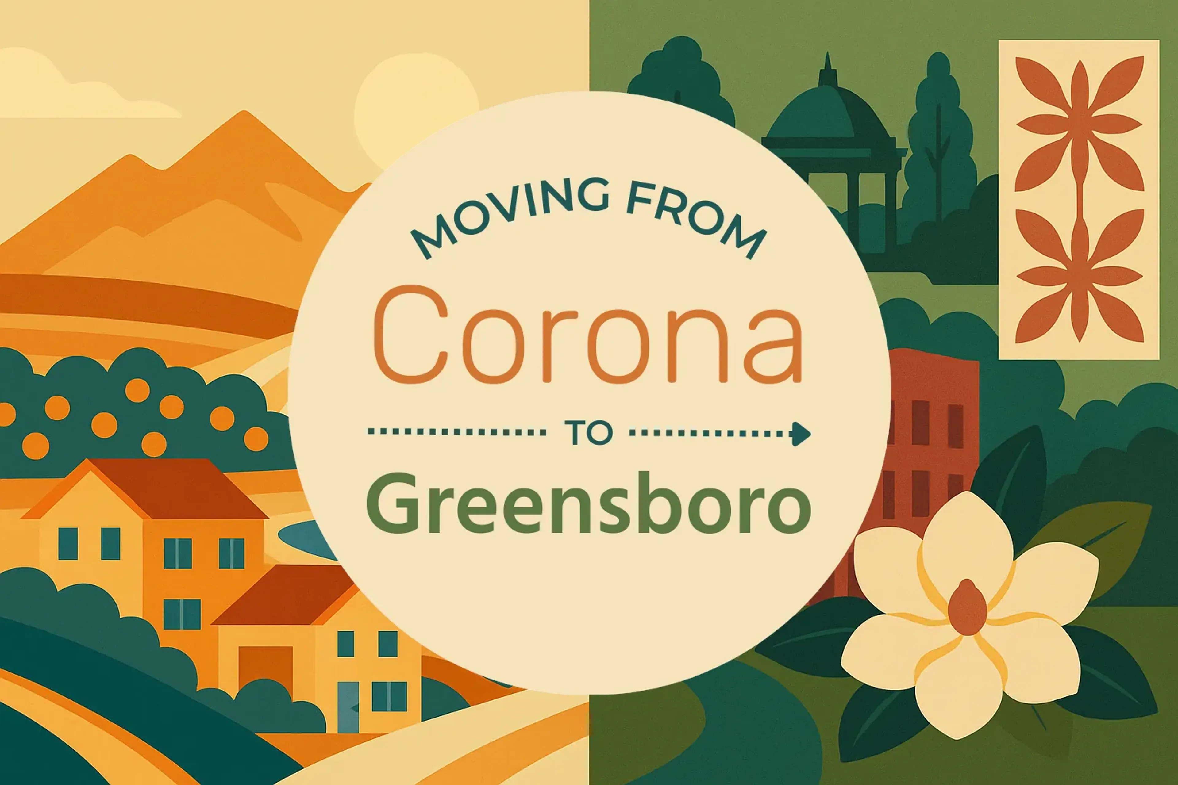 Side-by-side comparison of Corona to Greensboro moving companies
