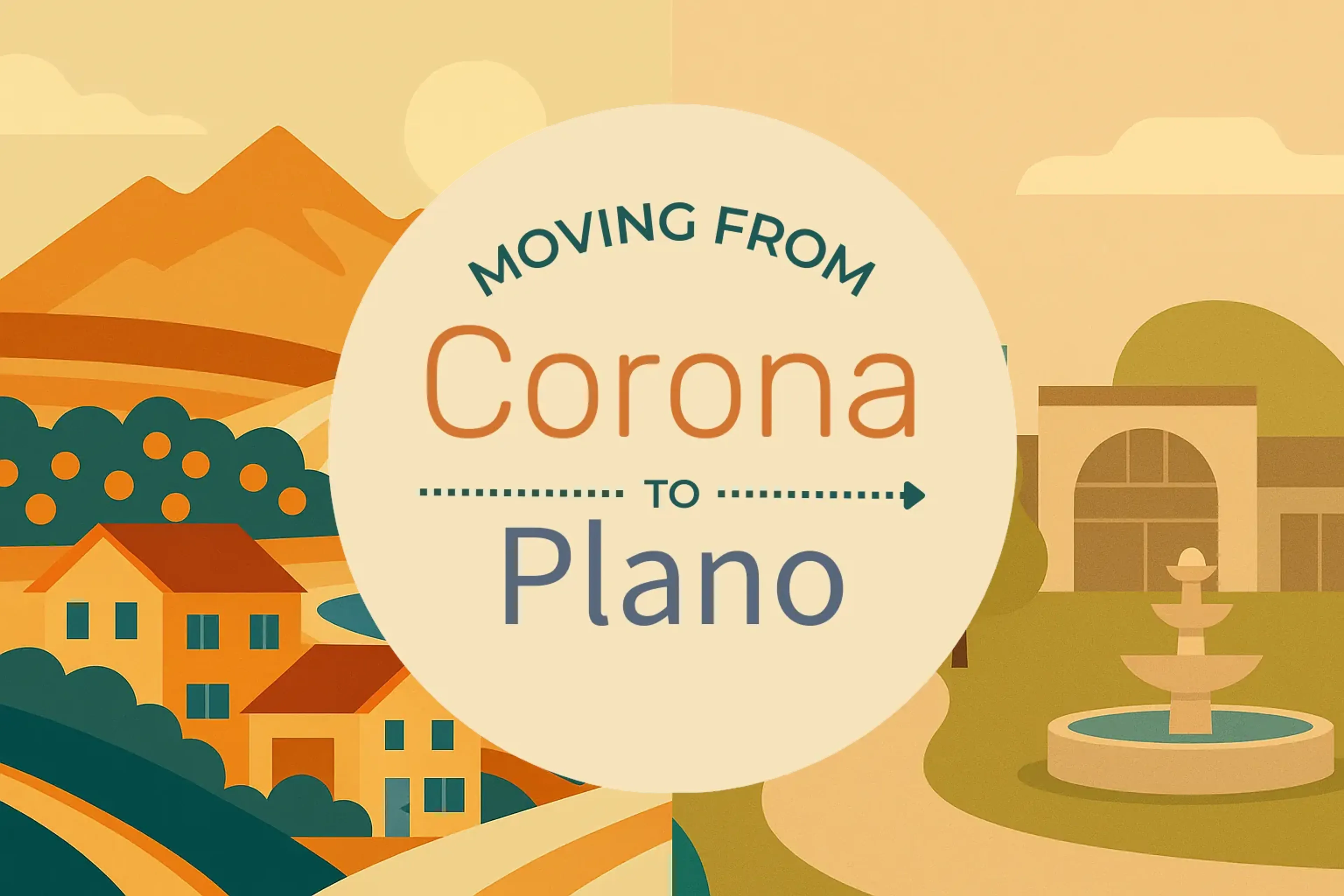 Side-by-side comparison of Corona to Plano moving companies
