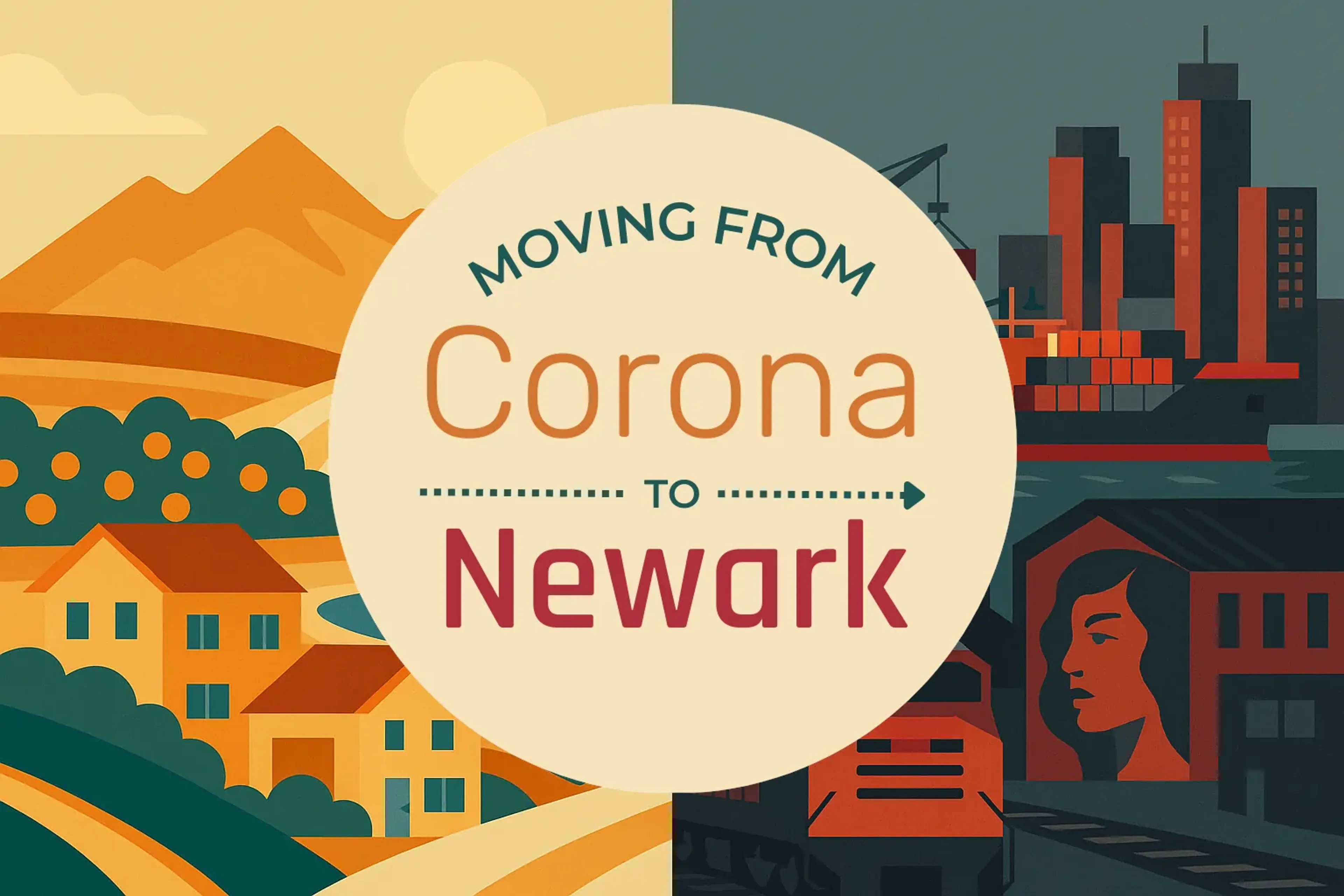 Side-by-side comparison of Corona to Newark moving companies