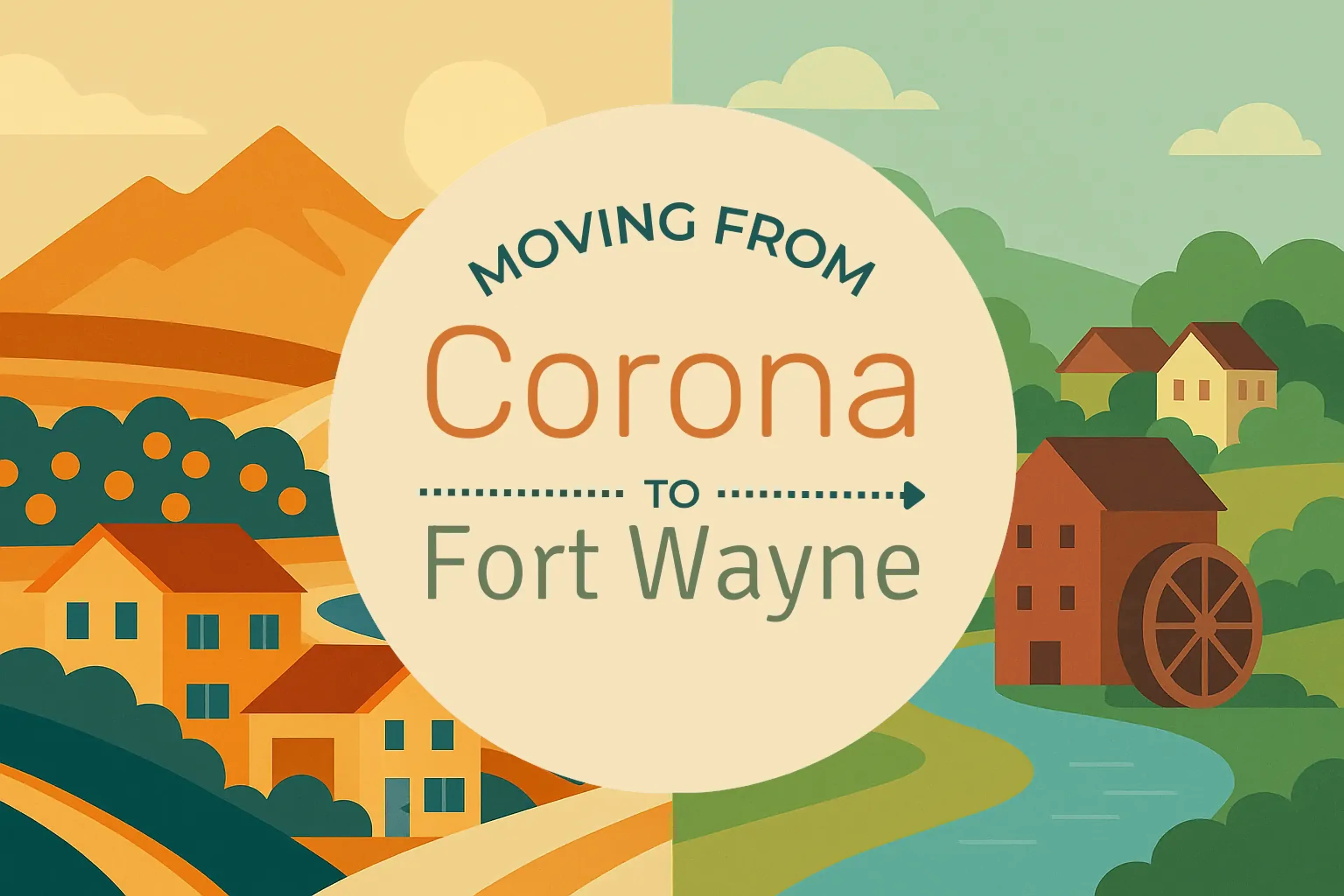 Side-by-side comparison of Corona to Fort Wayne moving companies