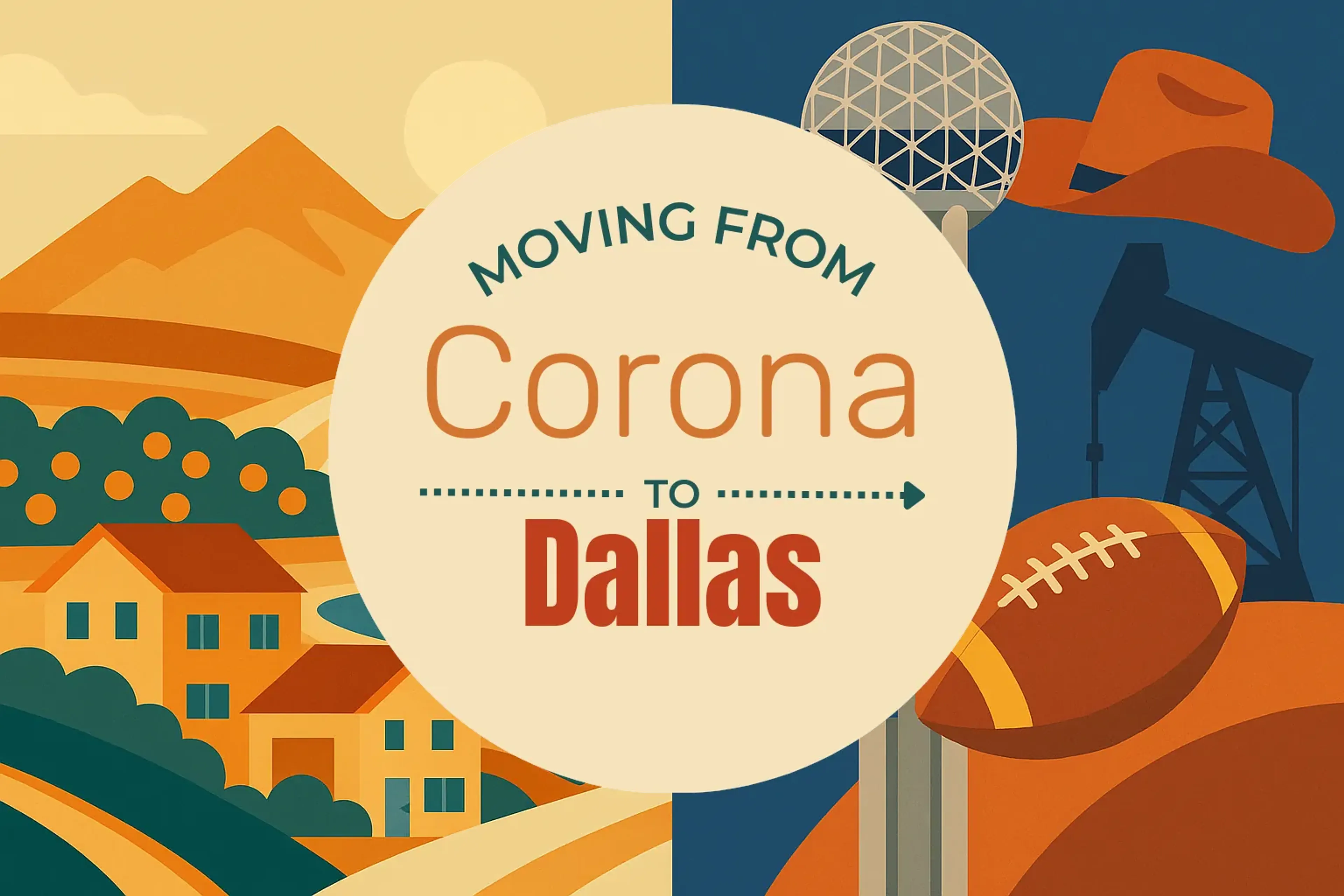 Side-by-side comparison of Corona to Dallas moving companies