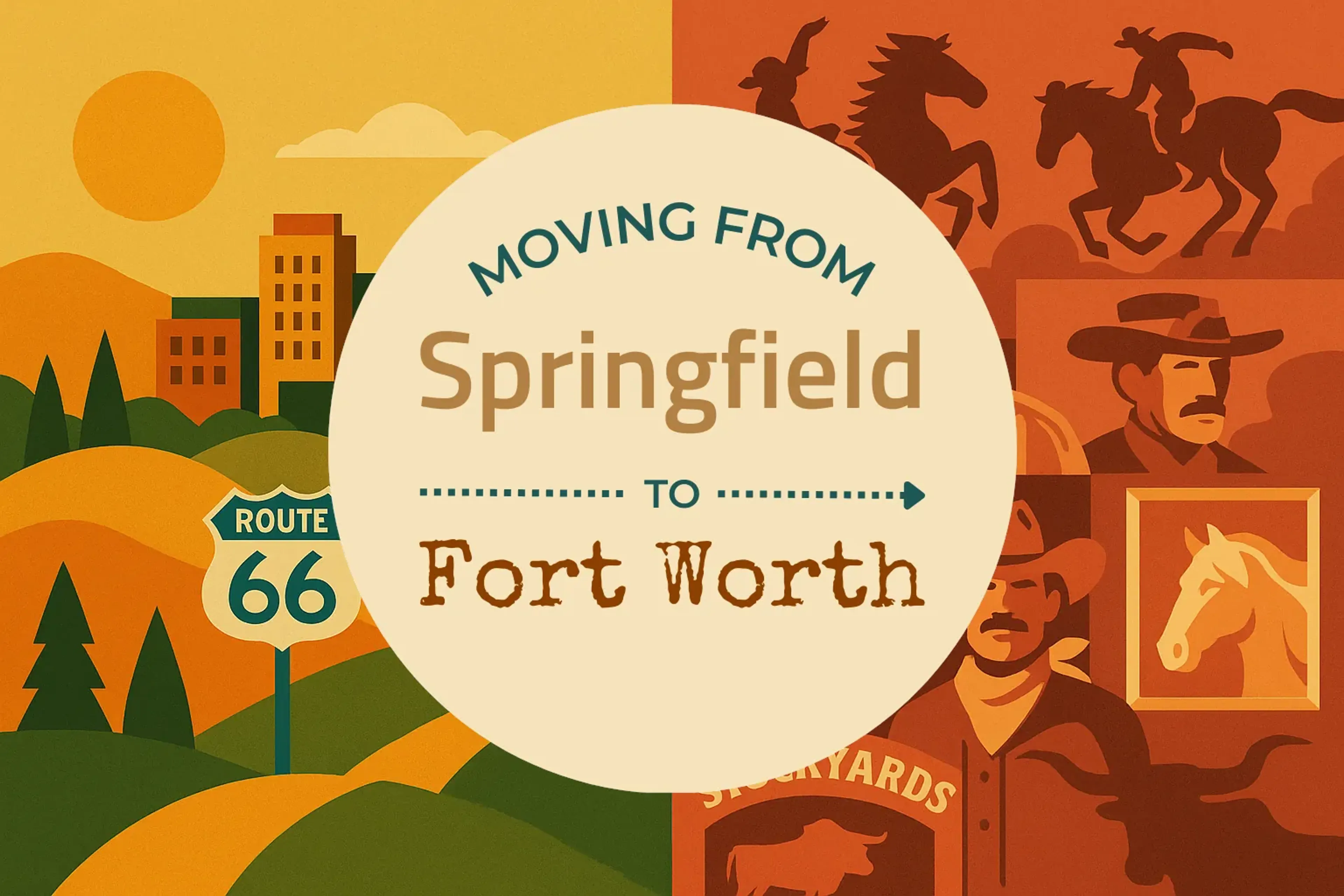 Side-by-side comparison of Springfield to Fort Worth moving companies