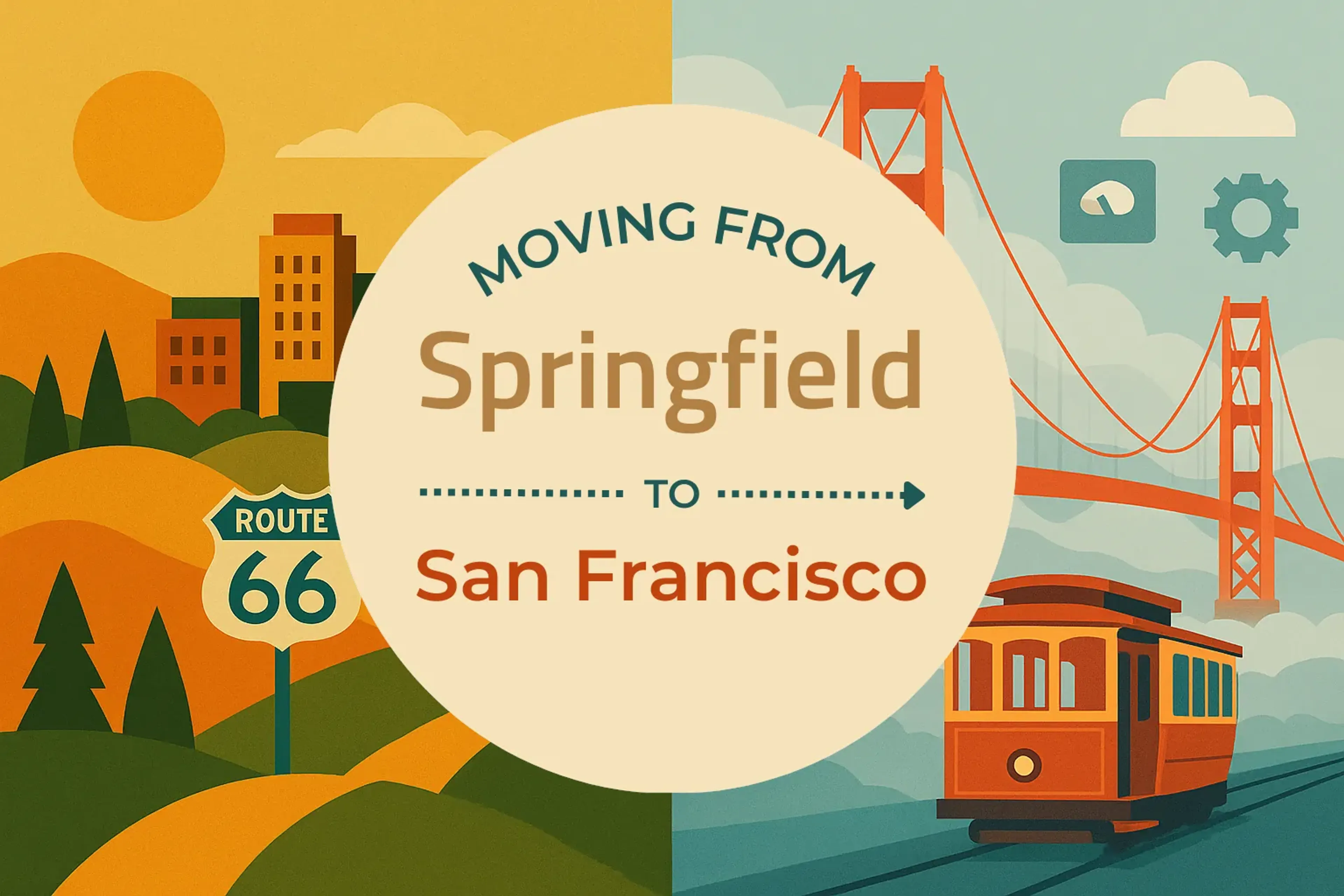 Side-by-side comparison of Springfield to San Francisco moving companies