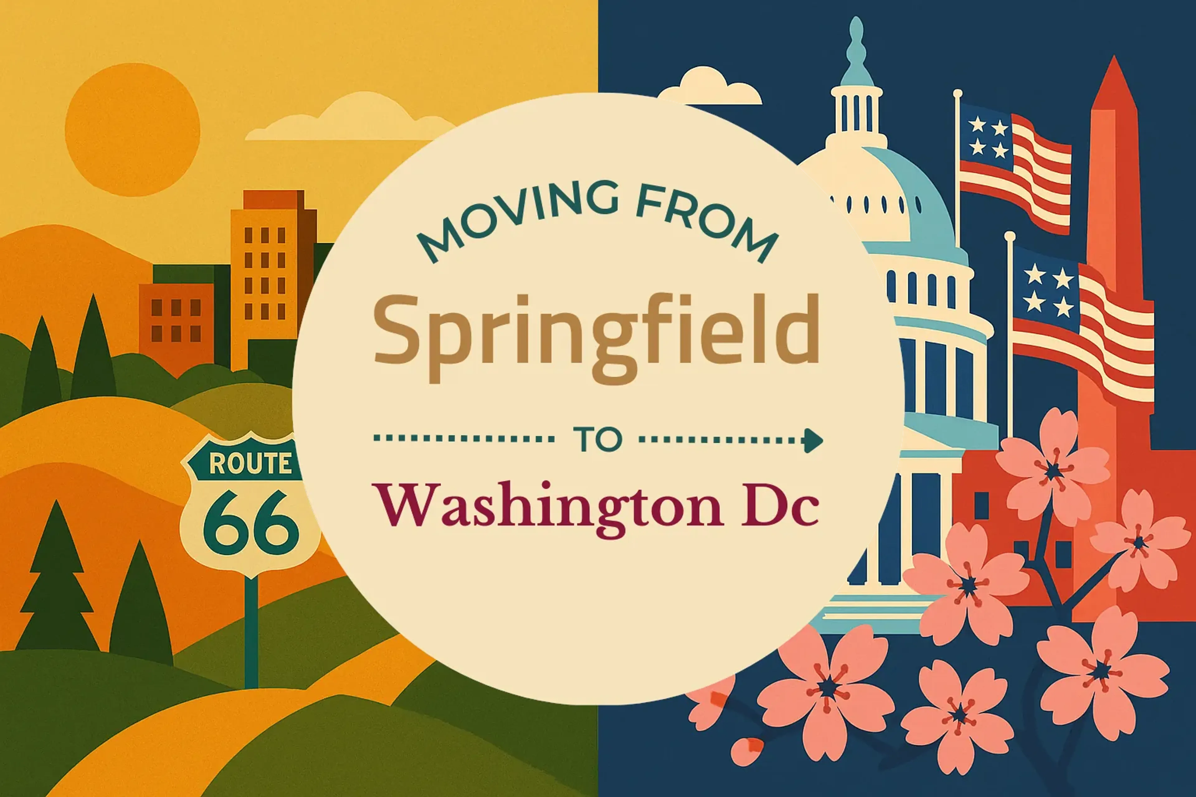 Side-by-side comparison of Springfield to Washington DC moving companies